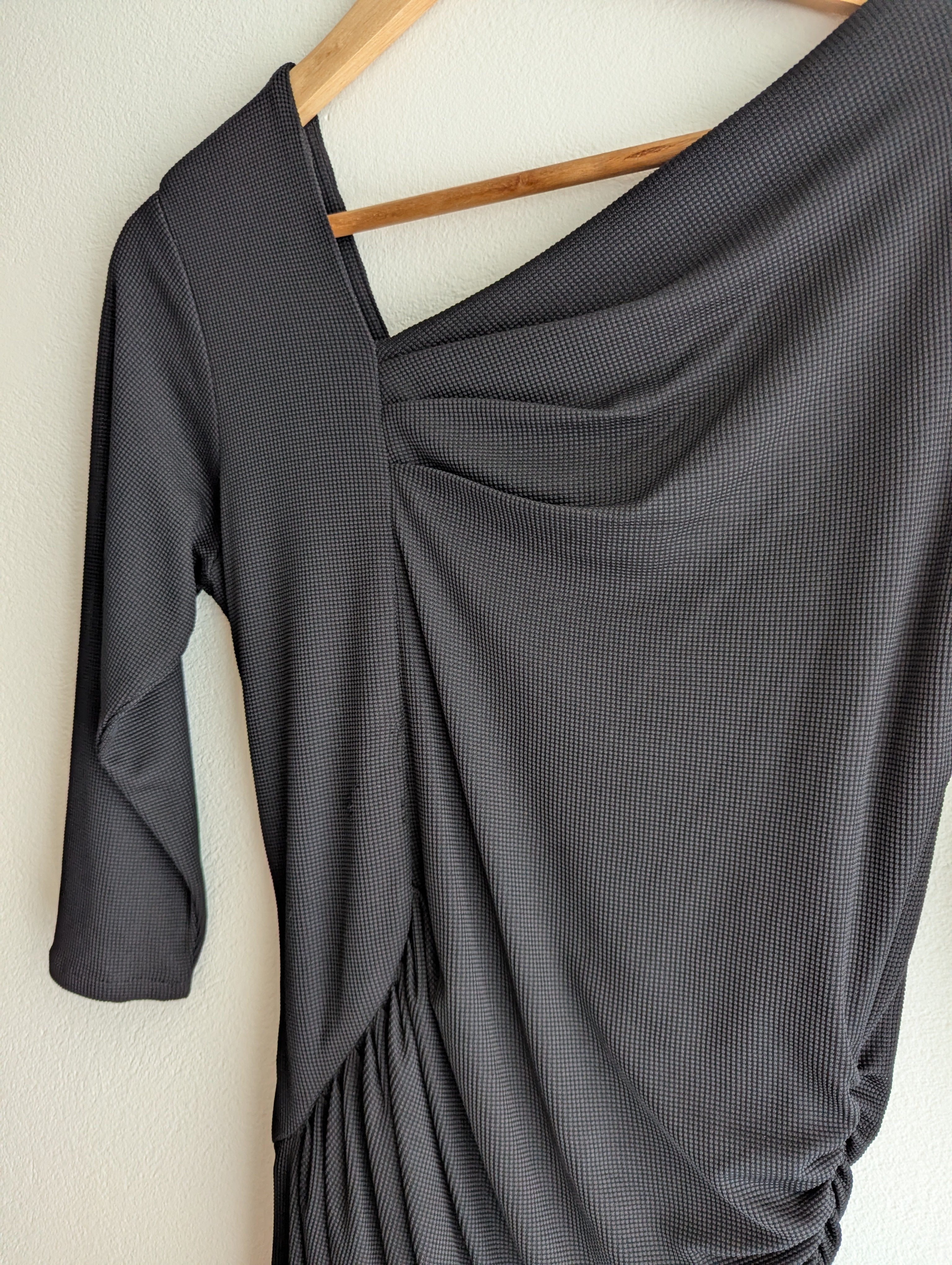 Ceme London Black Asymmetric Neckline Dress