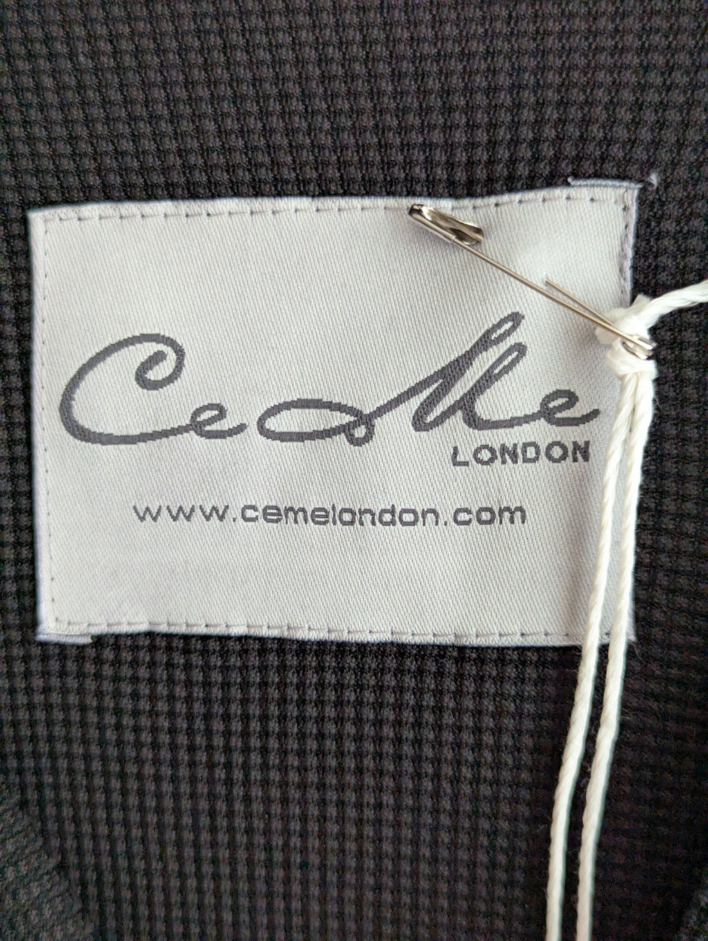 Ceme London Black Asymmetric Neckline Dress