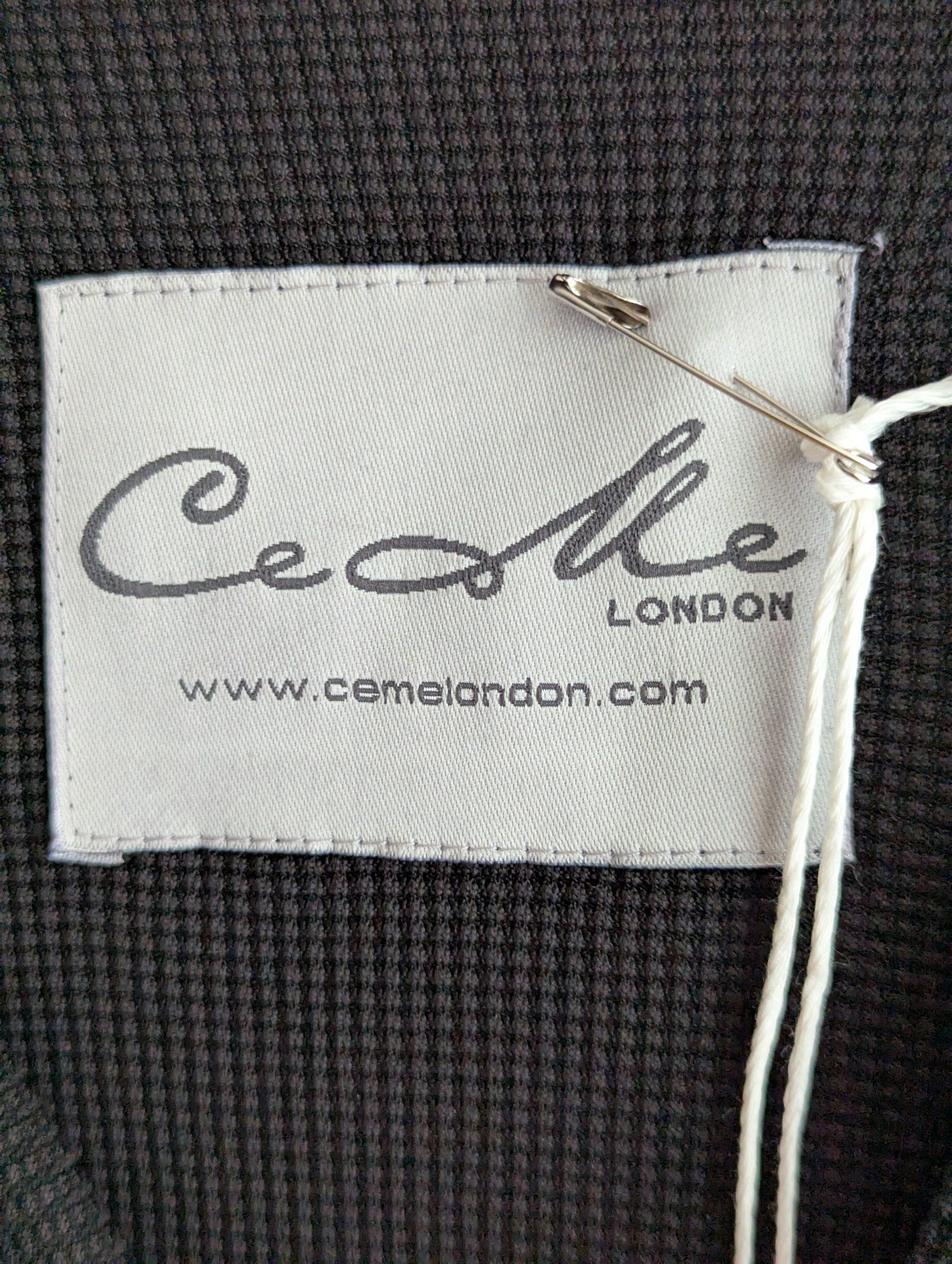 Ceme London Black Asymmetric Neckline Dress