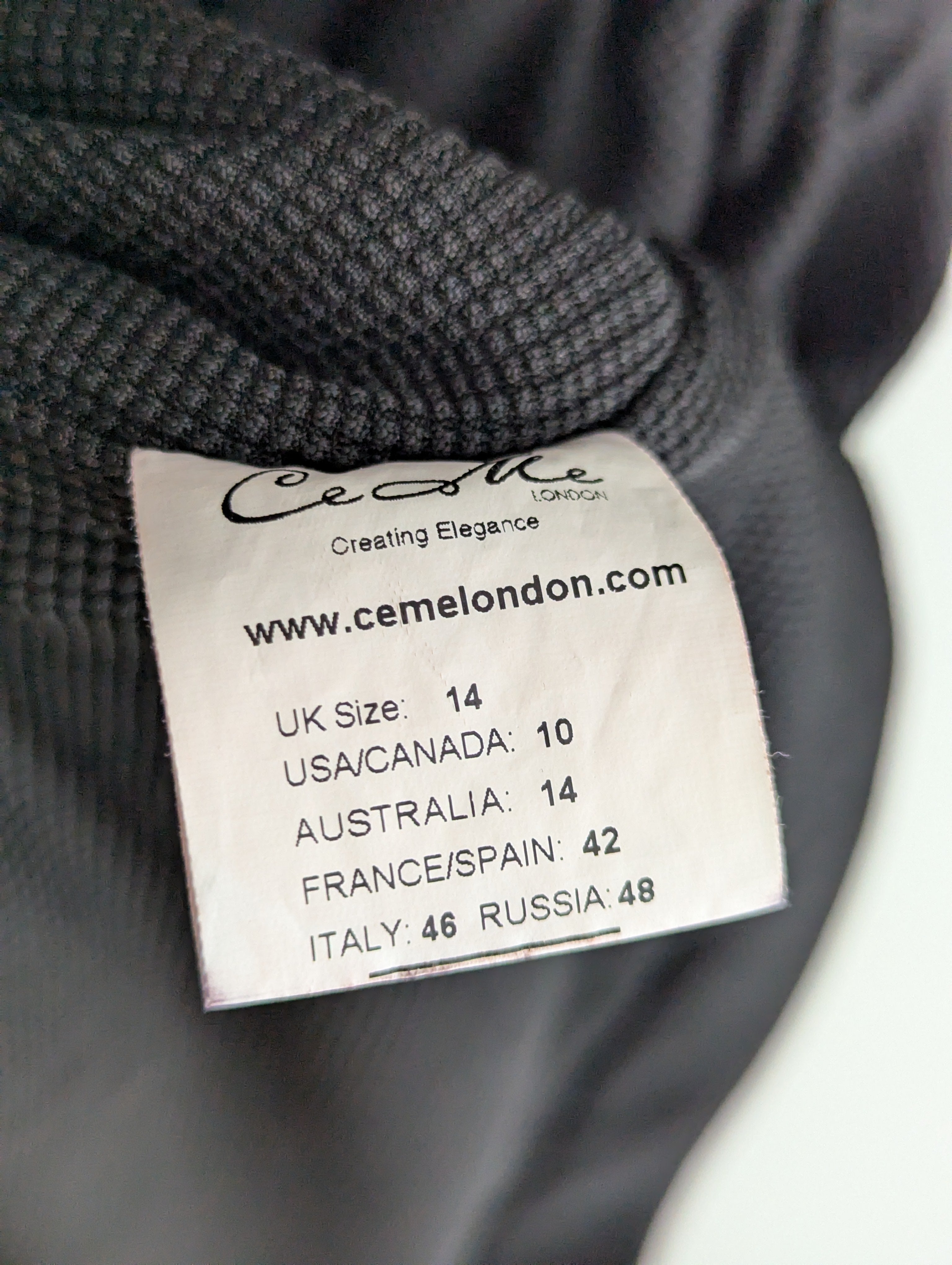 Ceme London Black Asymmetric Neckline Dress