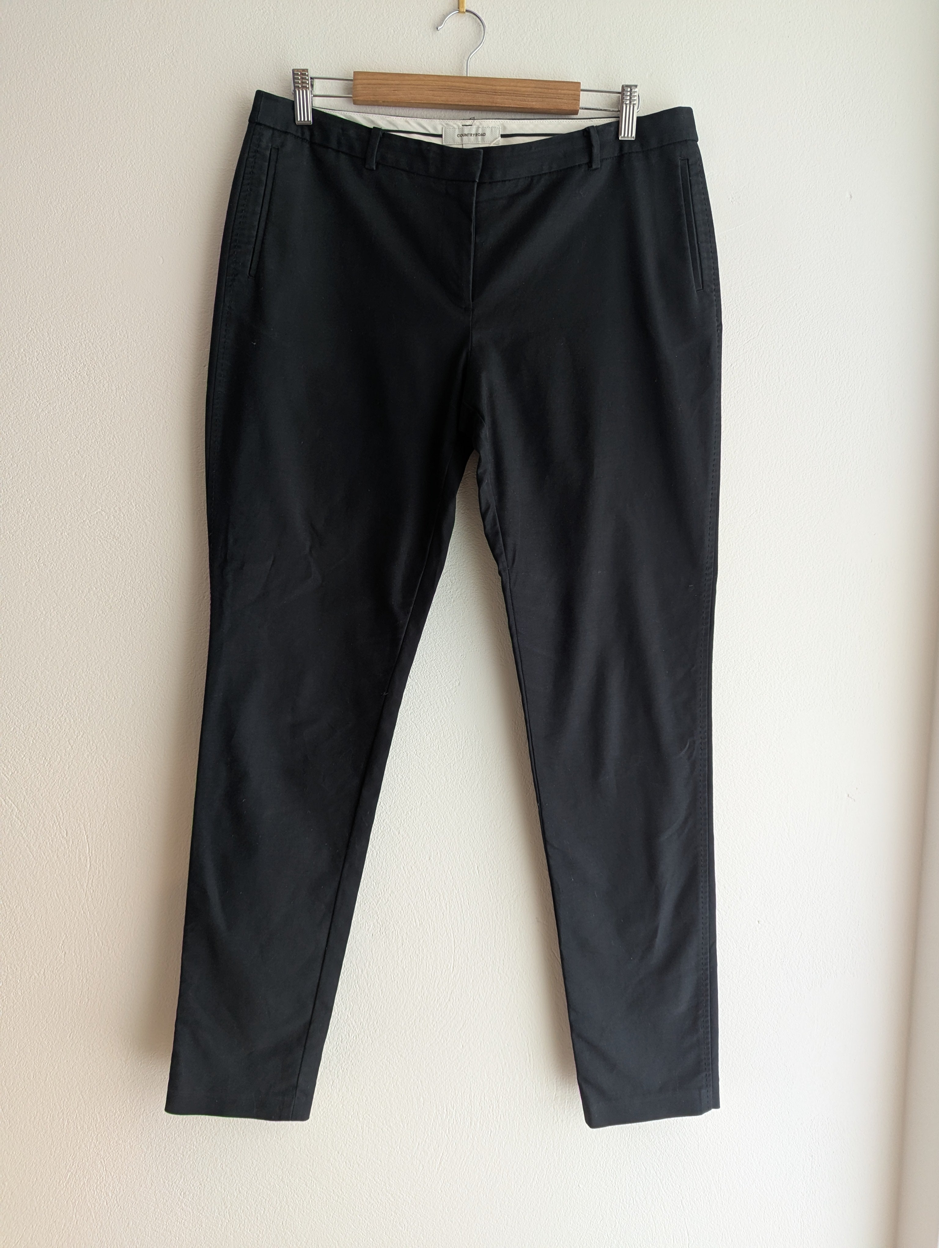 Country Road Black Chino Trousers
