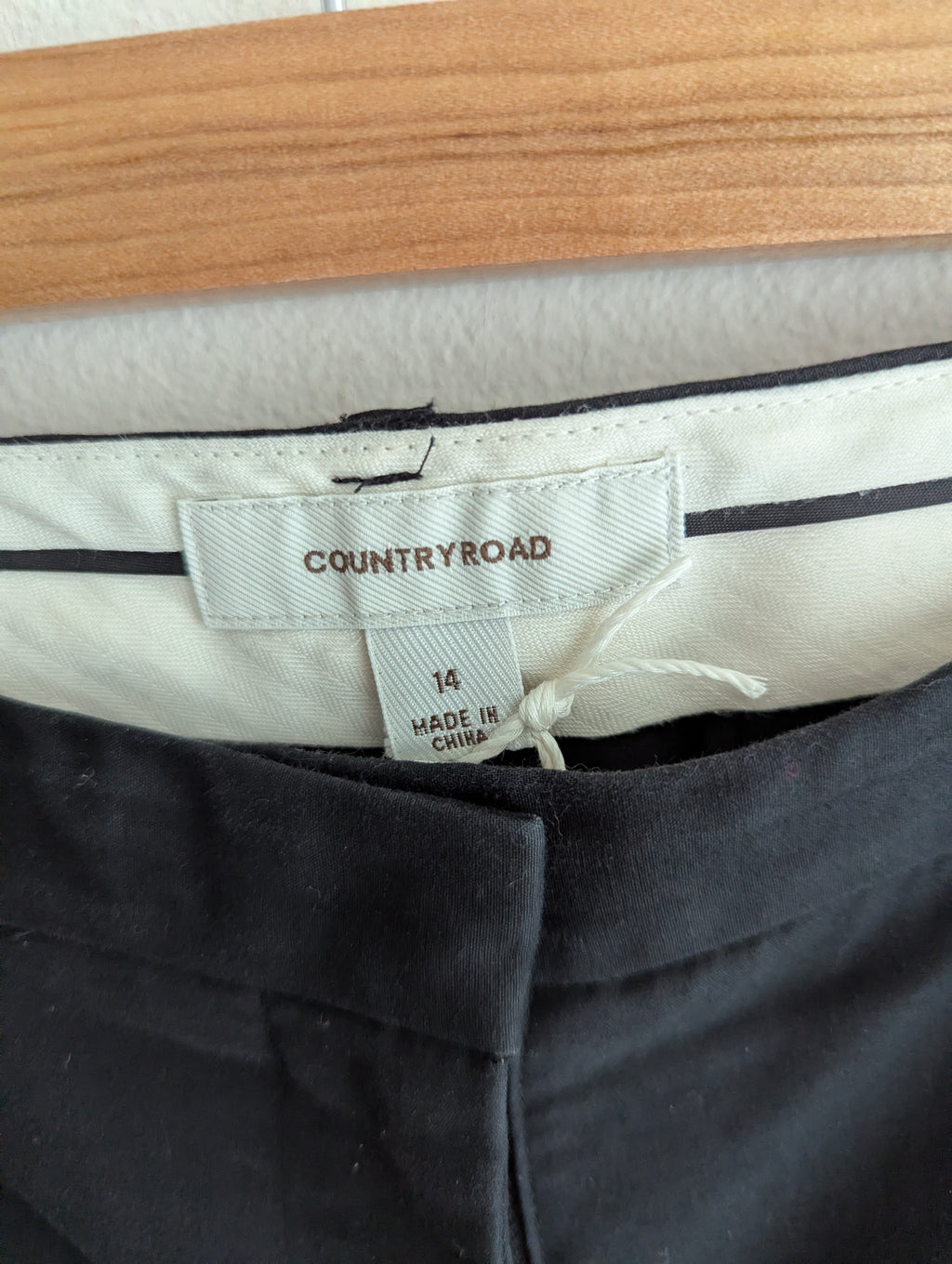 Country Road Black Chino Trousers