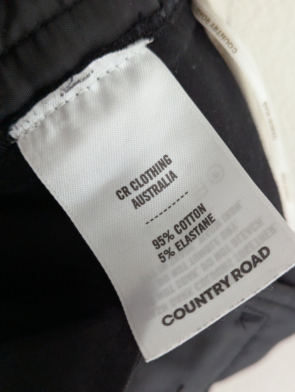 Country Road Black Chino Trousers