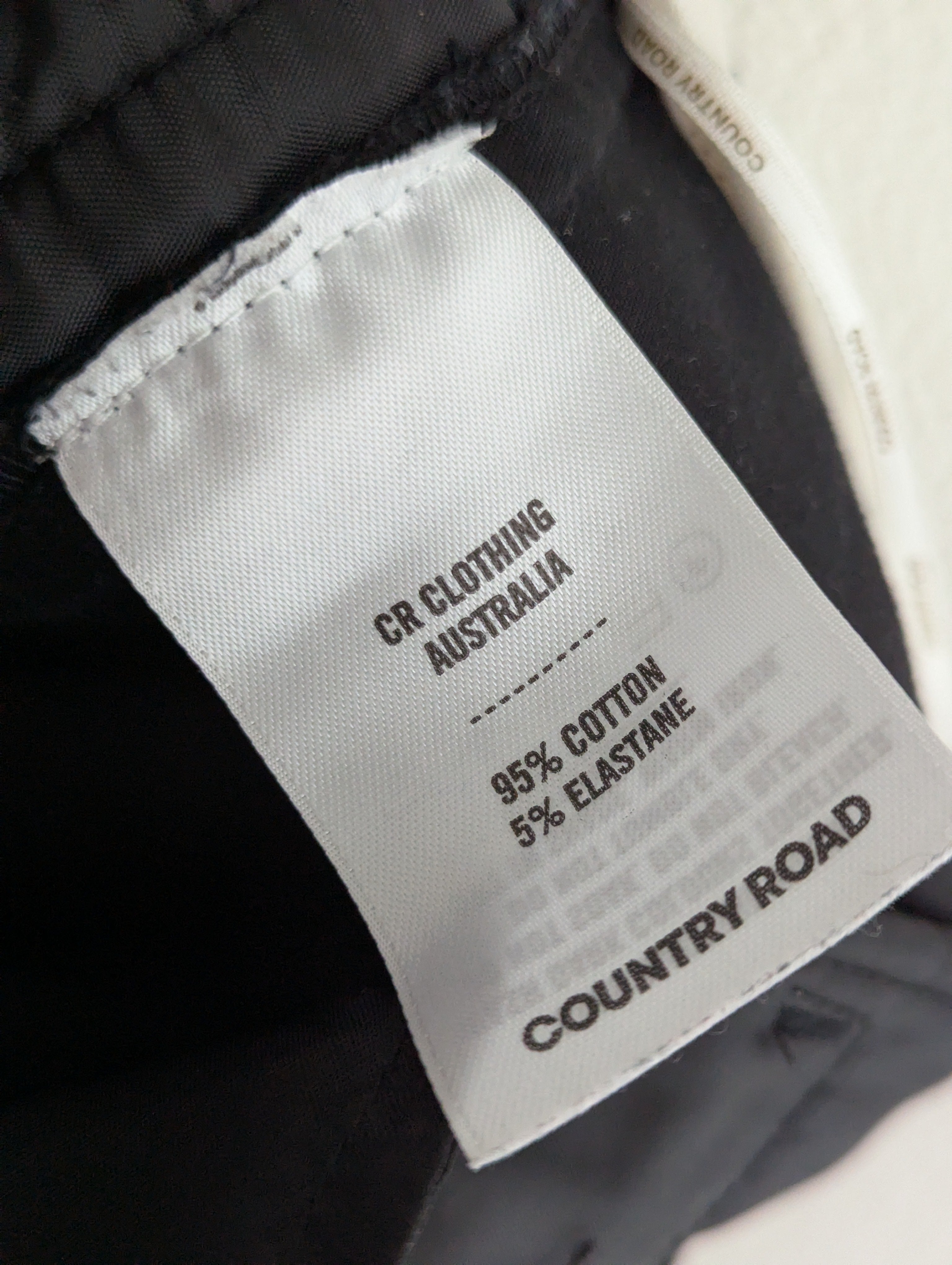 Country Road Black Chino Trousers