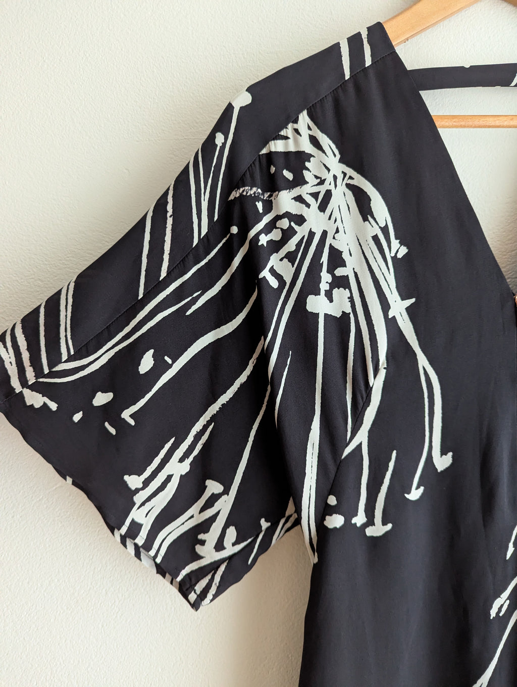 Ginger & Smart Silk Abstract Midi Dress