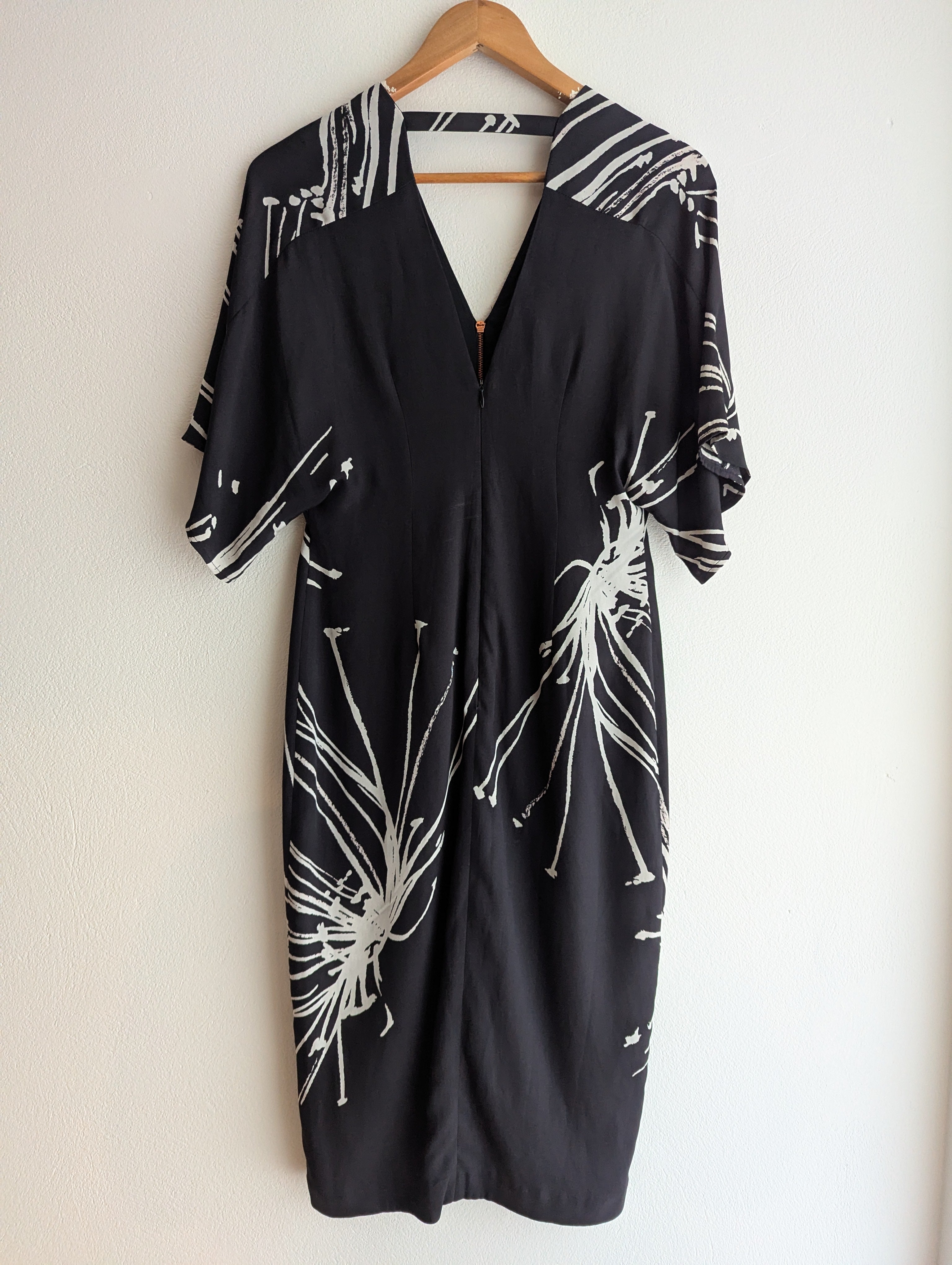 Ginger & Smart Silk Abstract Midi Dress
