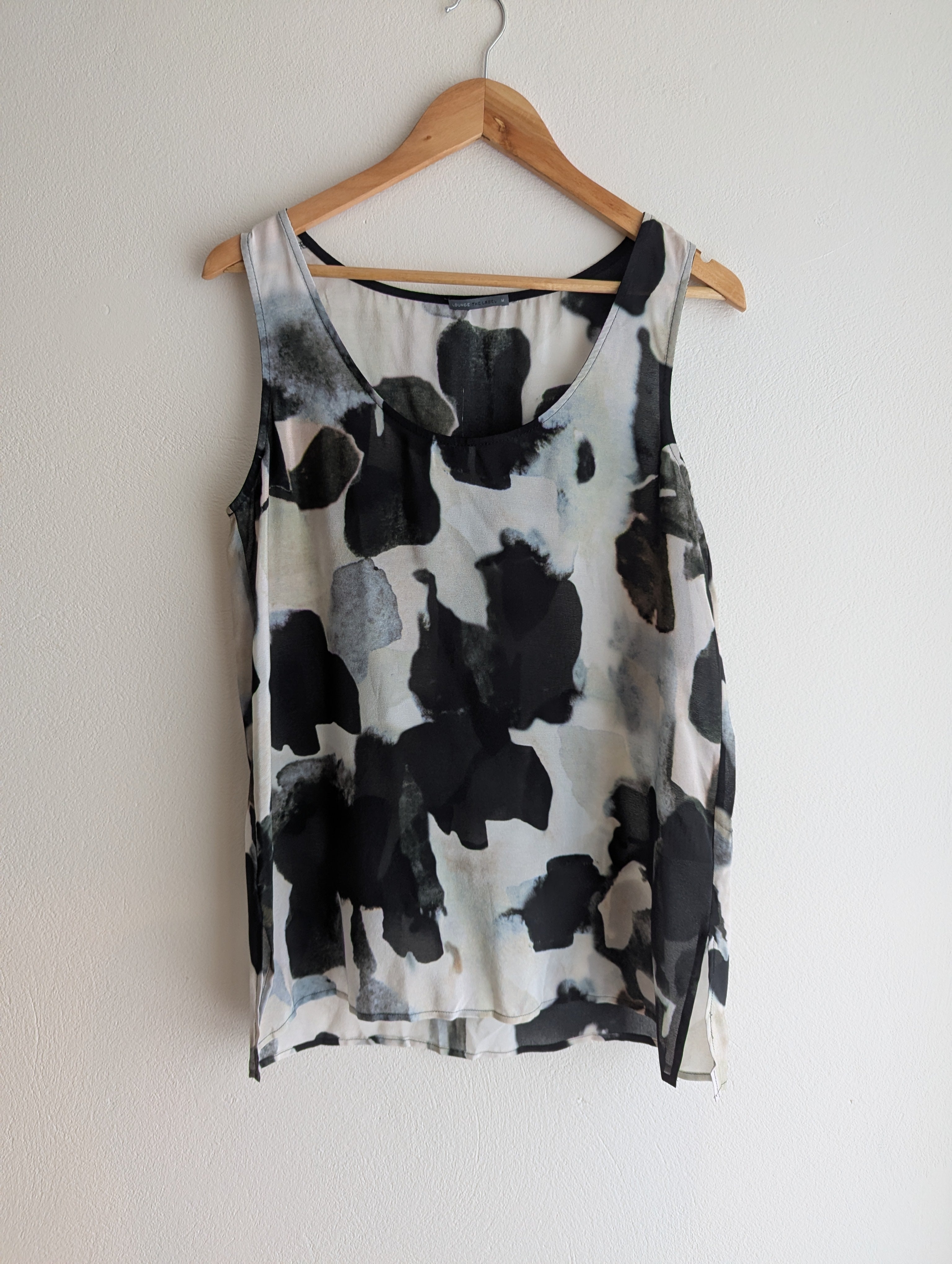 Lounge the Label Silk Abstract Tank Top