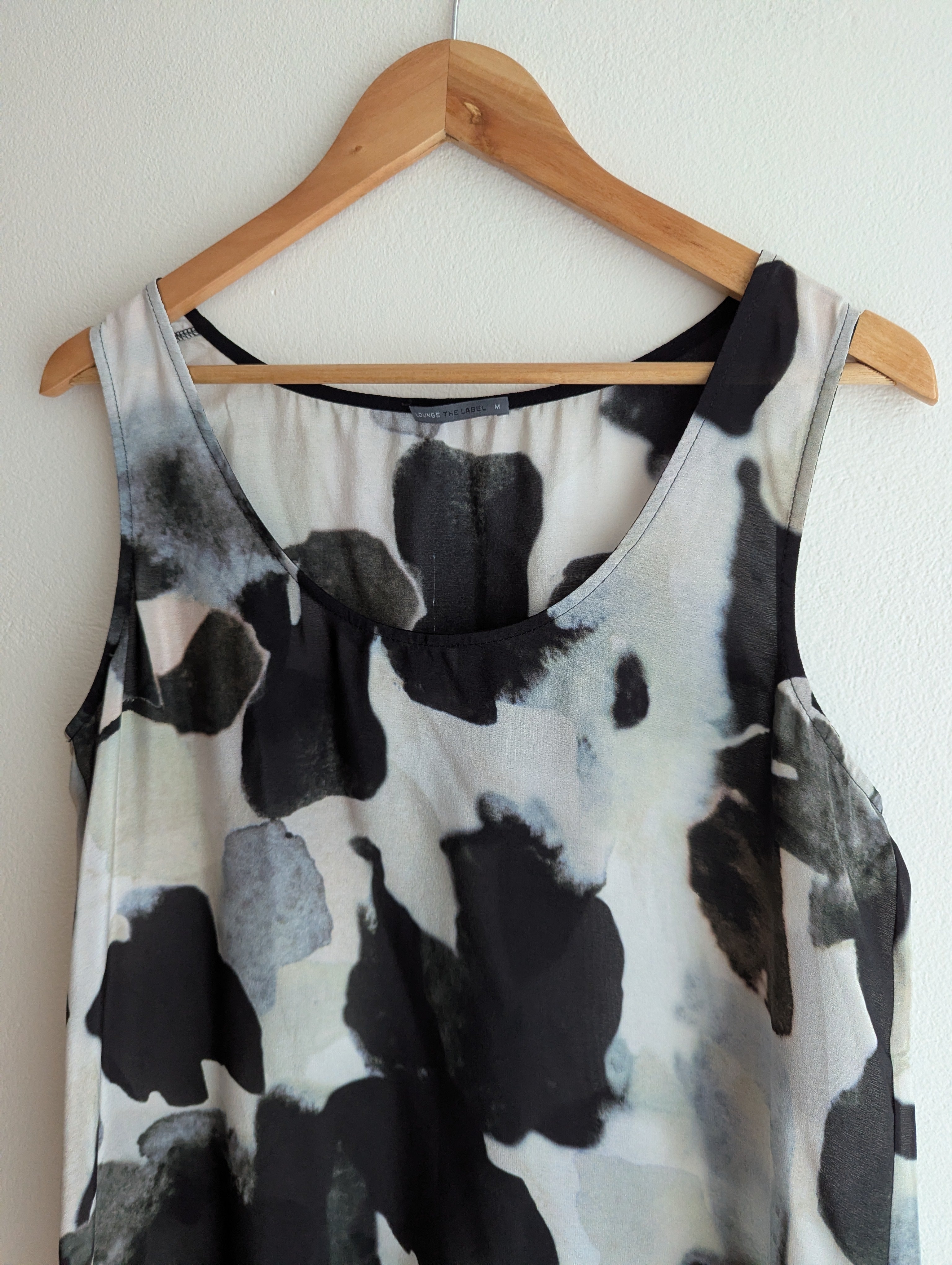 Lounge the Label Silk Abstract Tank Top