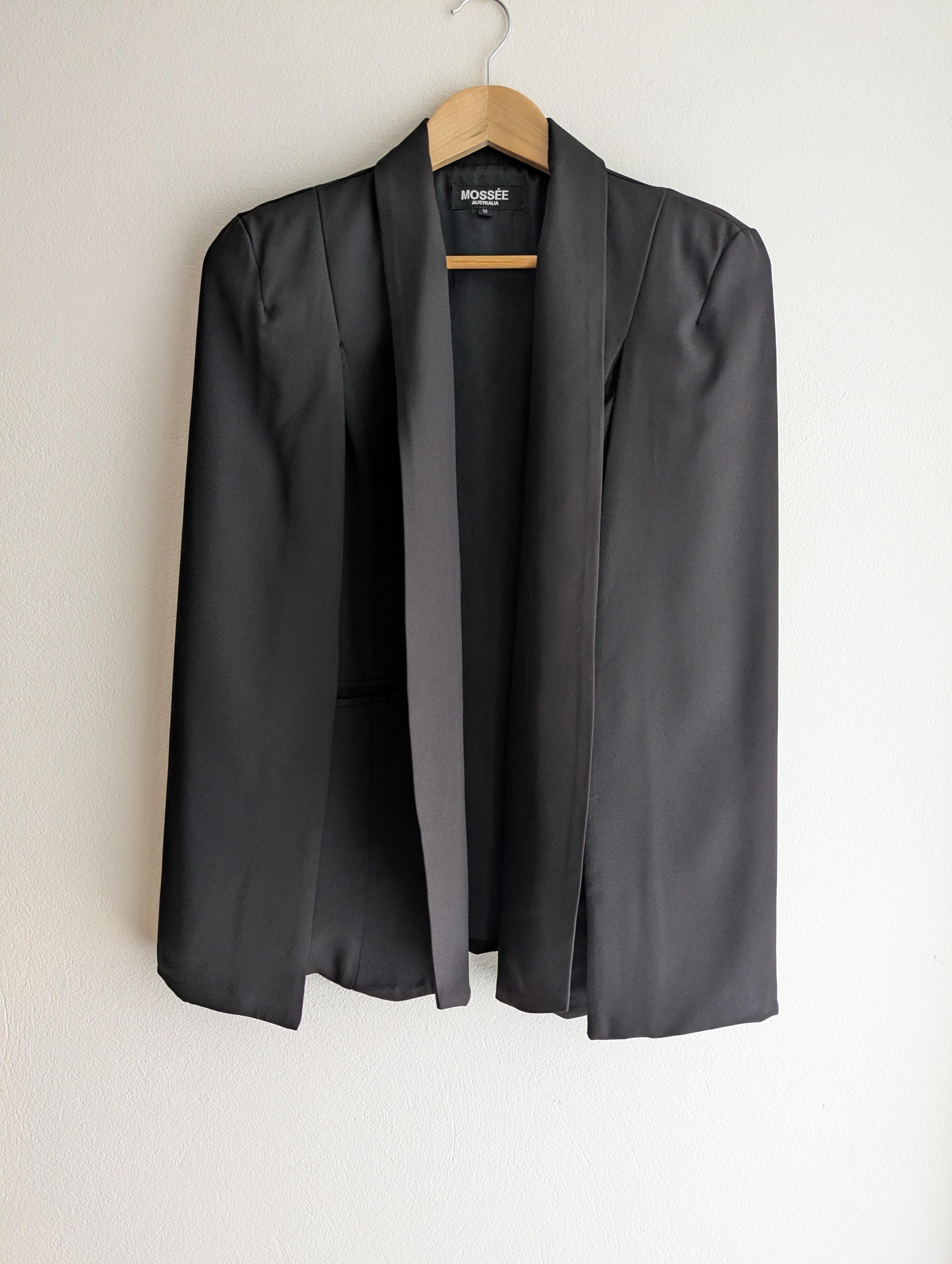 Mossée Black Blazer Cape