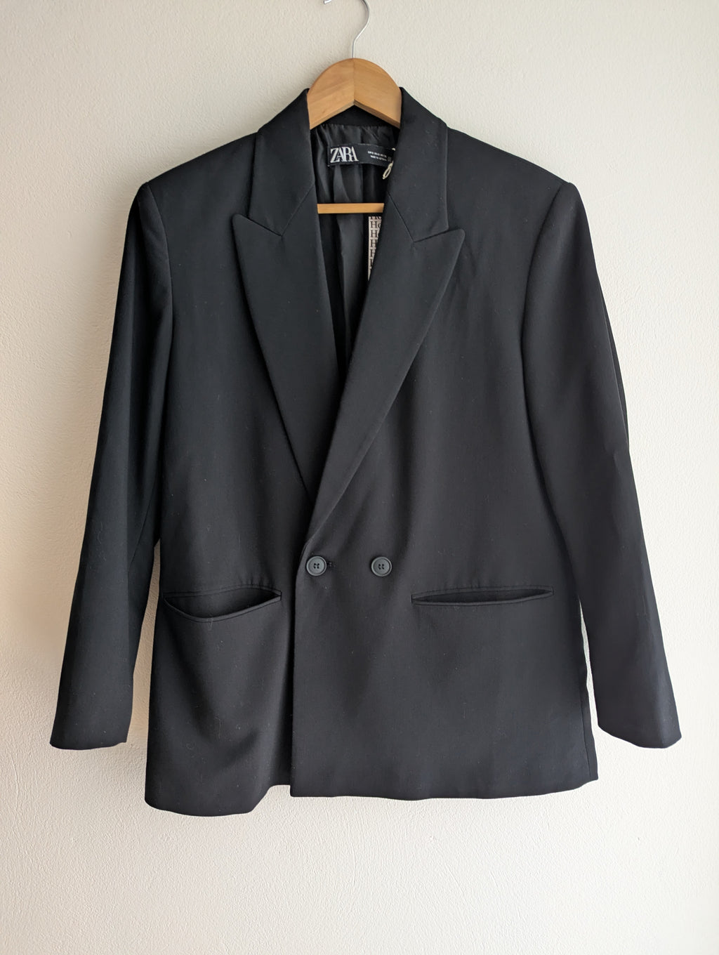 Zara Double-Breasted Longline Blazer