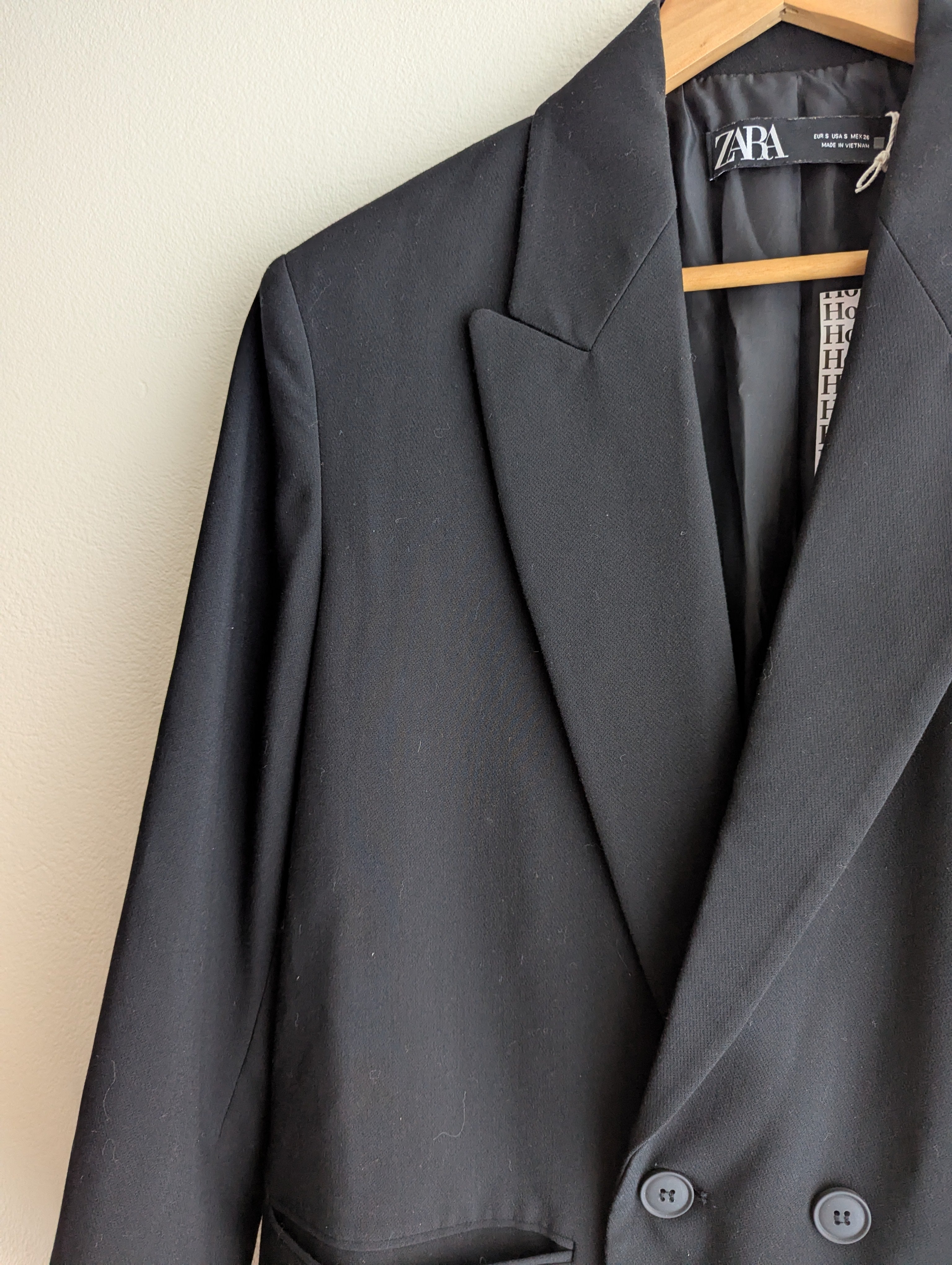 Zara Double-Breasted Longline Blazer