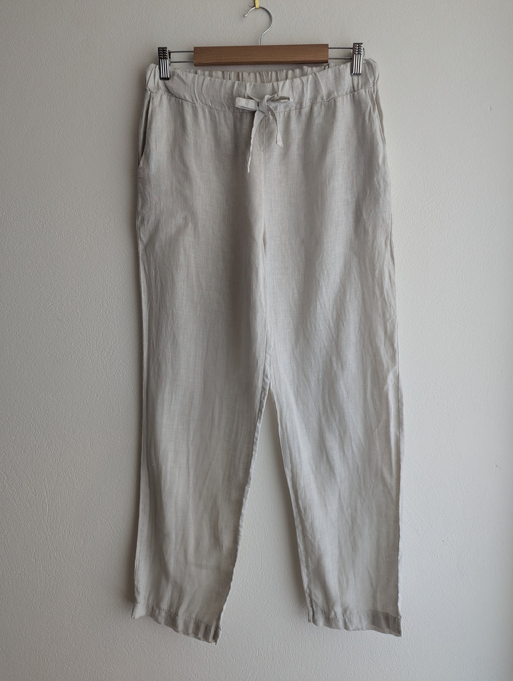 ZUIKI Natural Linen Tapered Pull-on Pant