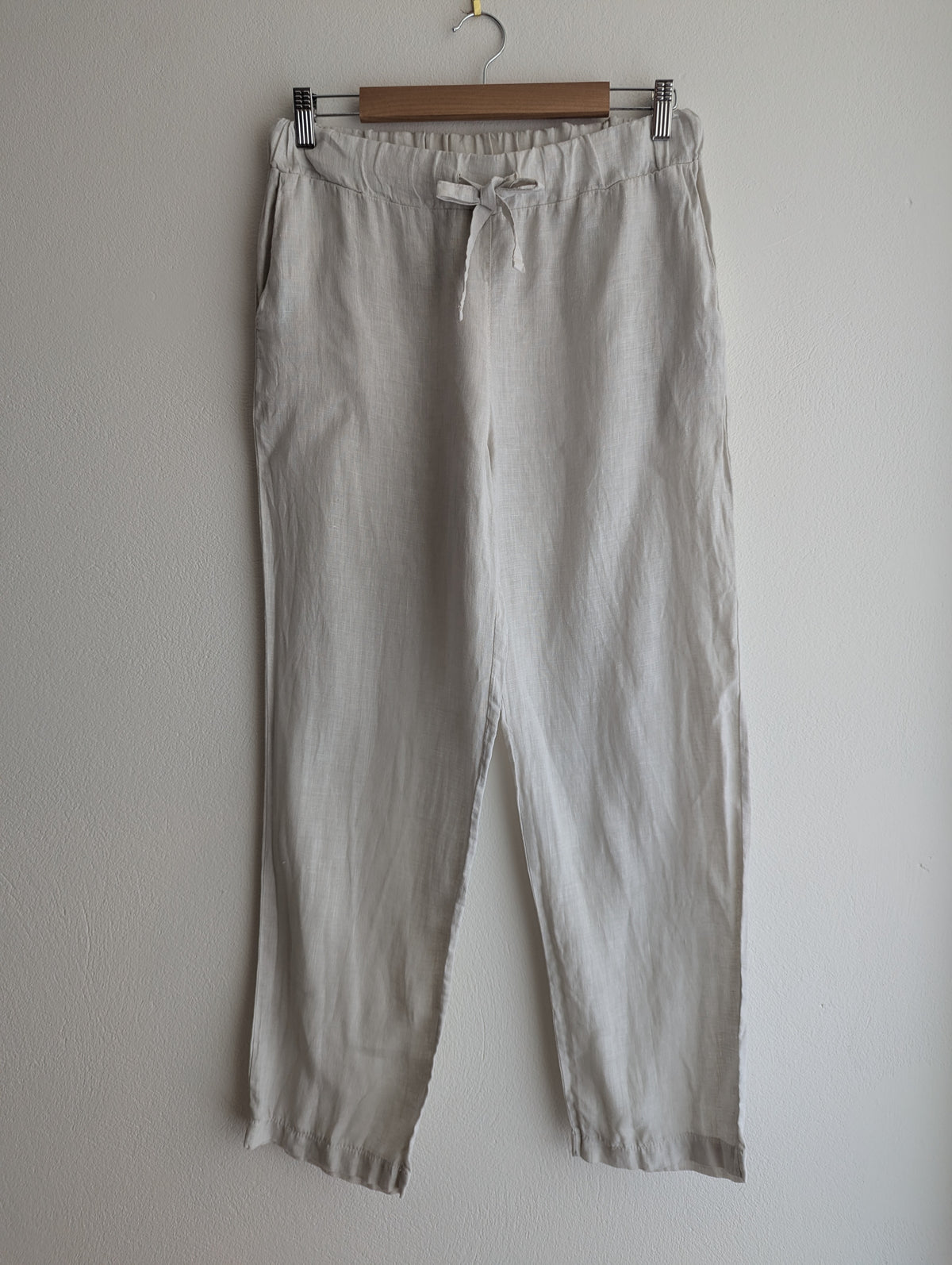 ZUIKI Natural Linen Tapered Pull-on Pant