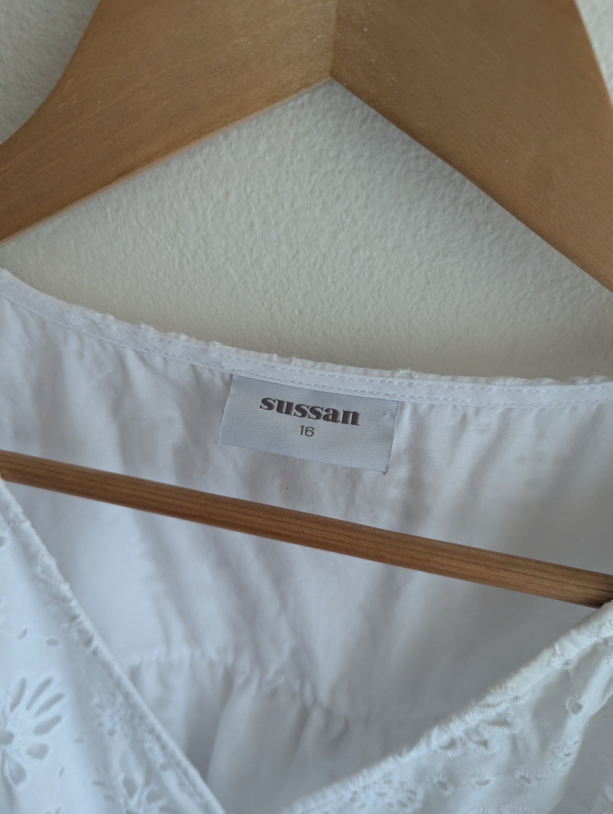 Sussan White Broderie Anglaise Button-Down Top