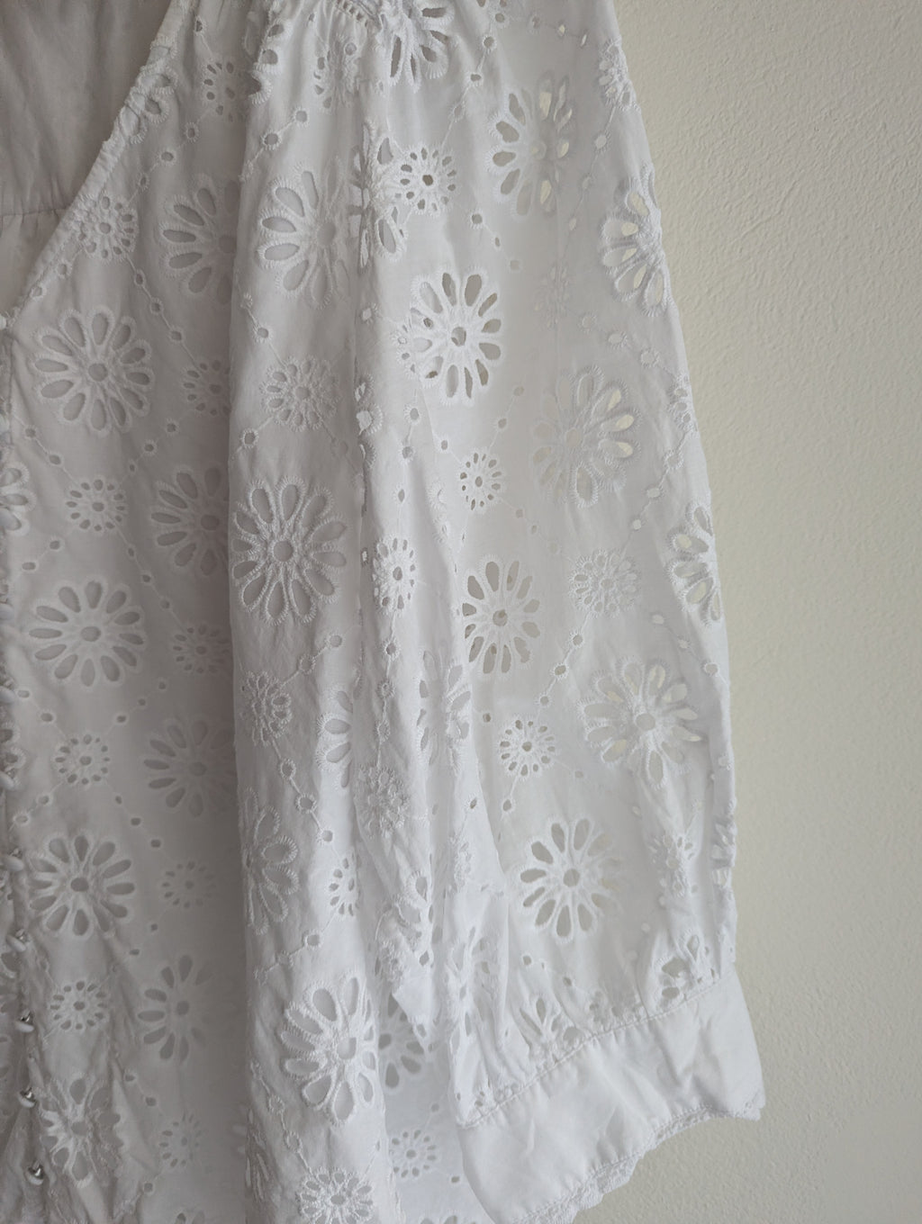 Sussan White Broderie Anglaise Button-Down Top