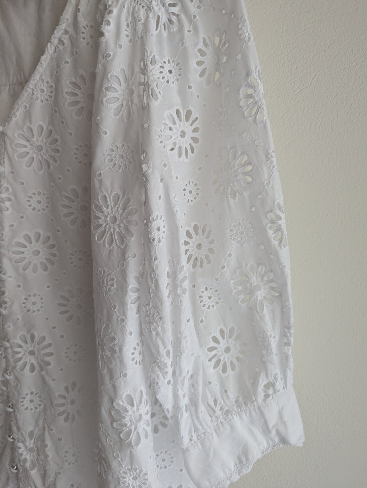Sussan White Broderie Anglaise Button-Down Top