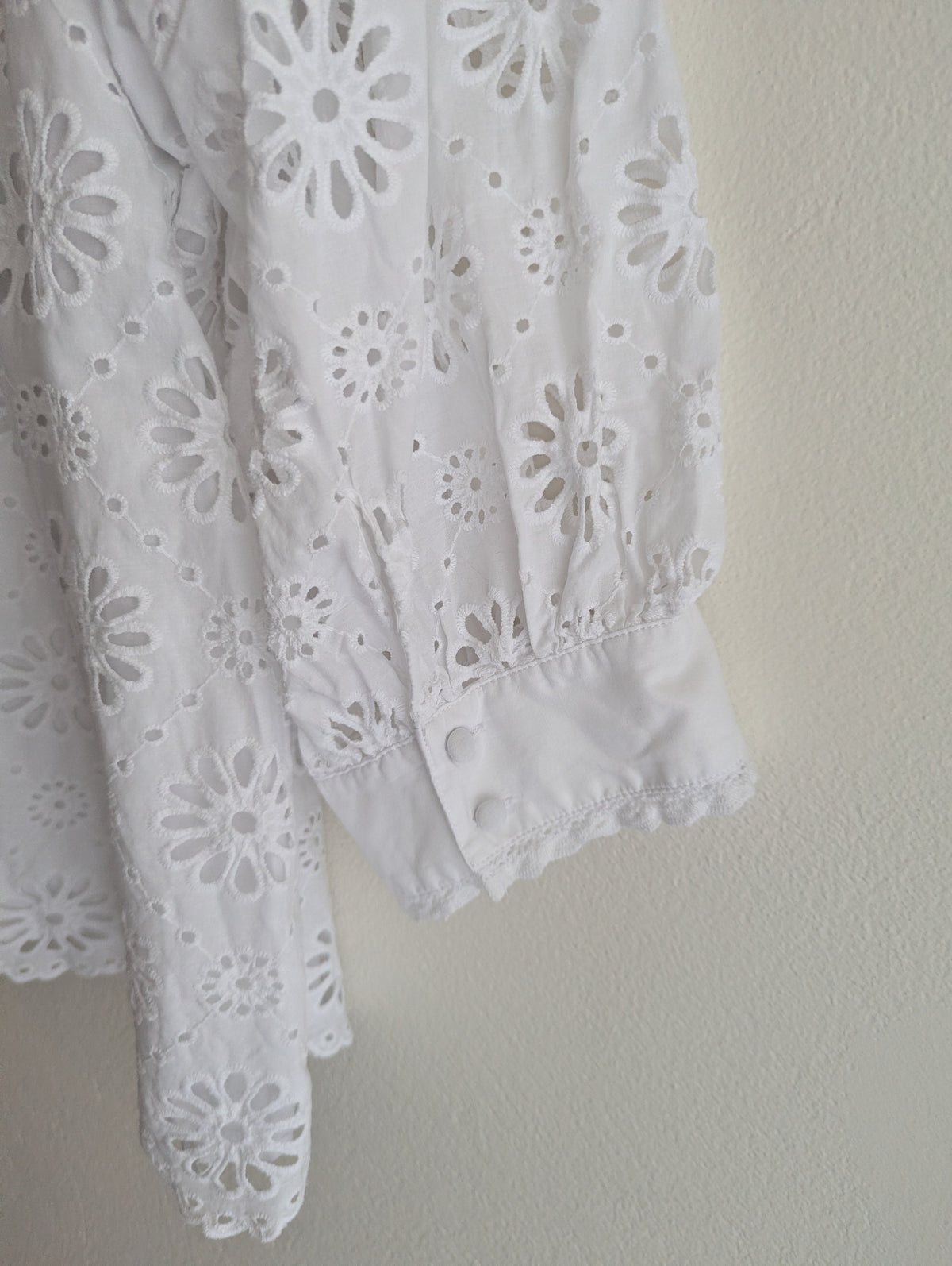 Sussan White Broderie Anglaise Button-Down Top