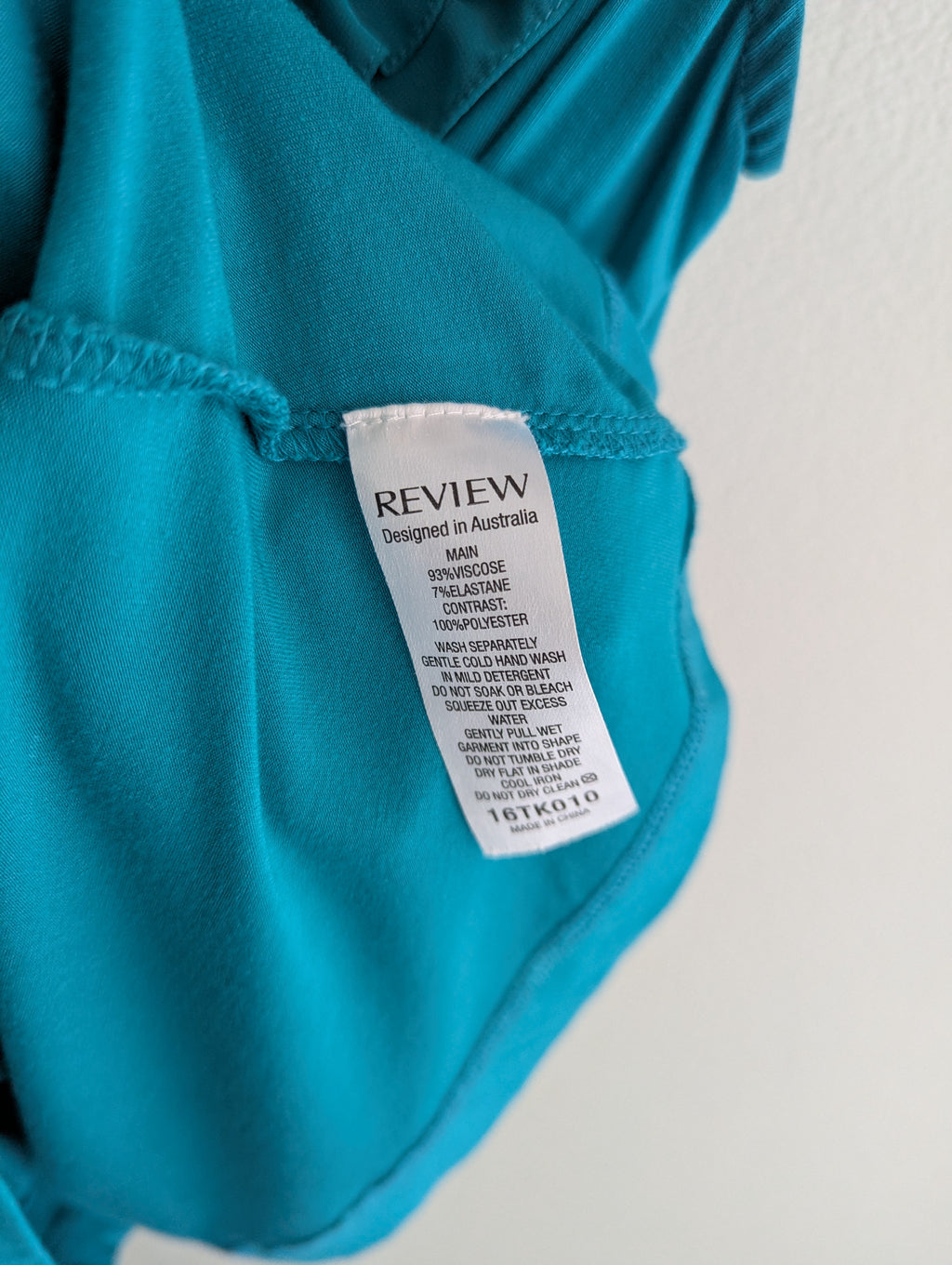 Review Teal Ruffle Top