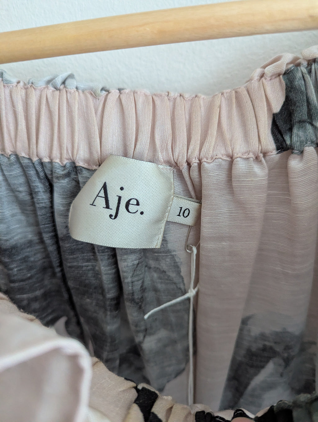 Aje Linen-Blend Off Shoulder Floral Top