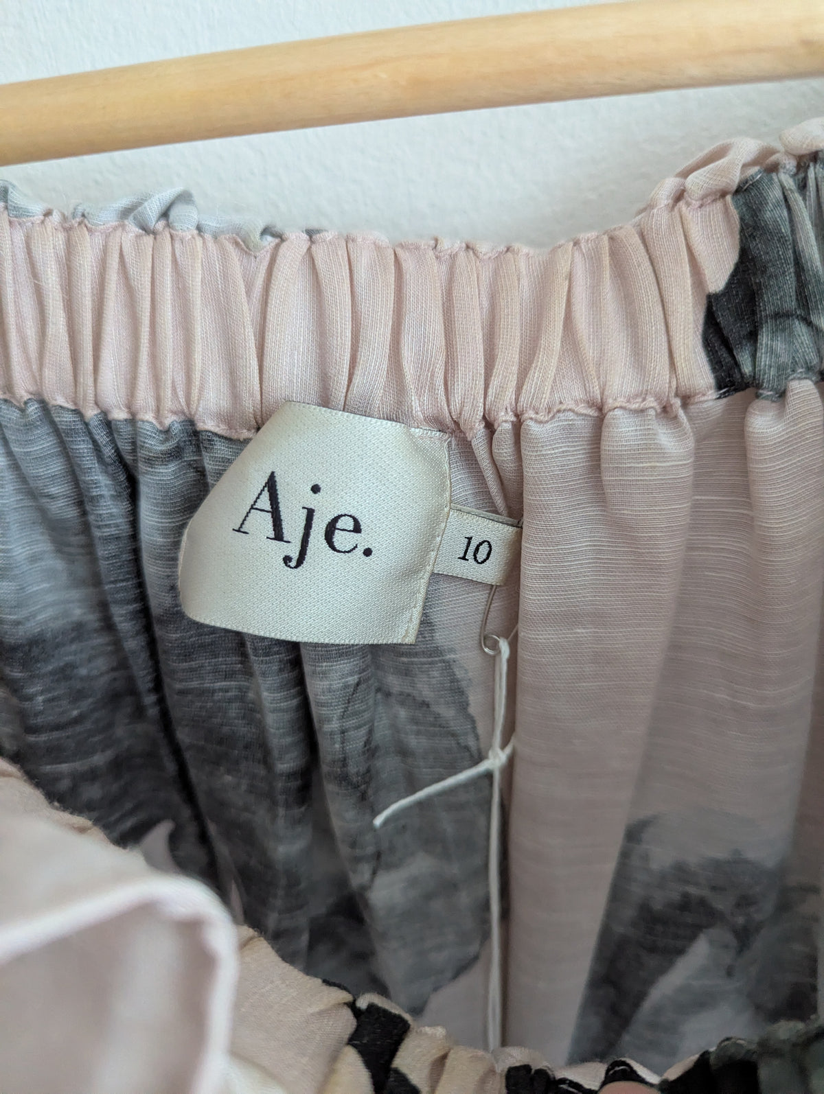Aje Linen-Blend Off Shoulder Floral Top