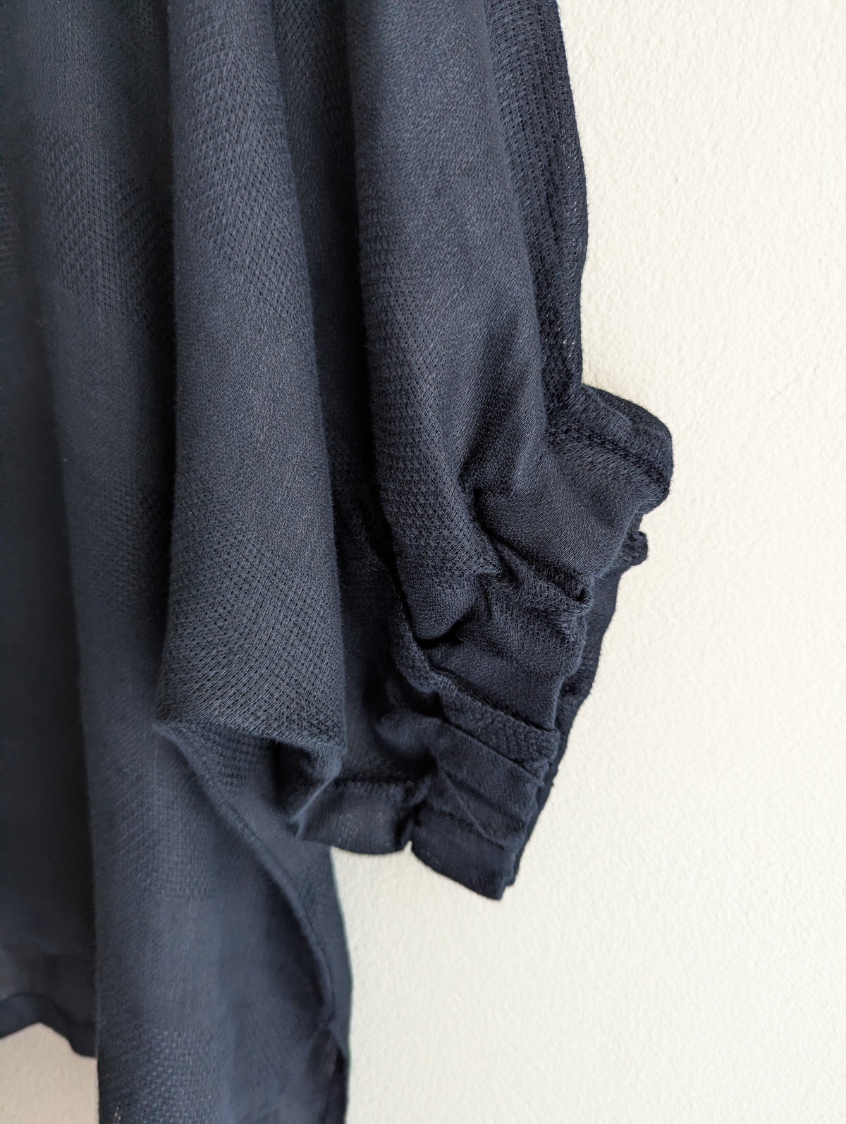 Blue Illusion Linen Batwing Top