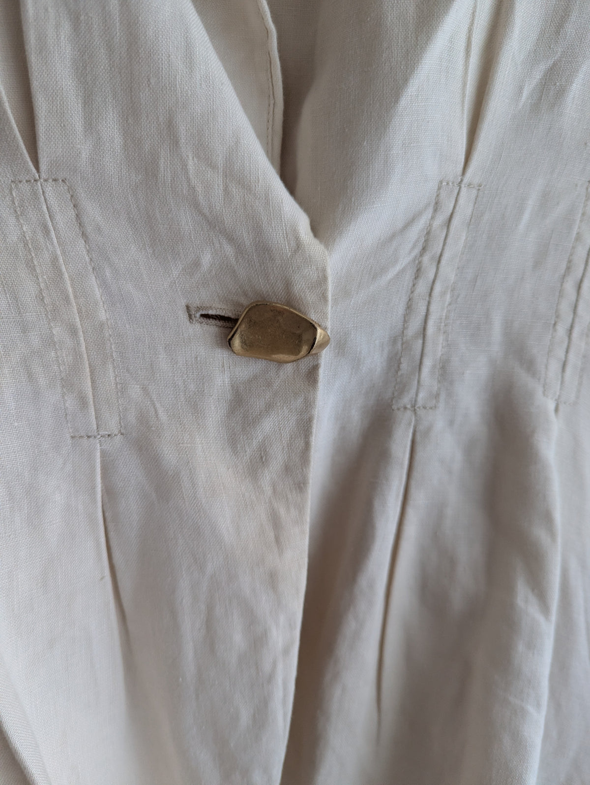 Aje Natural Linen Blazer Jacket