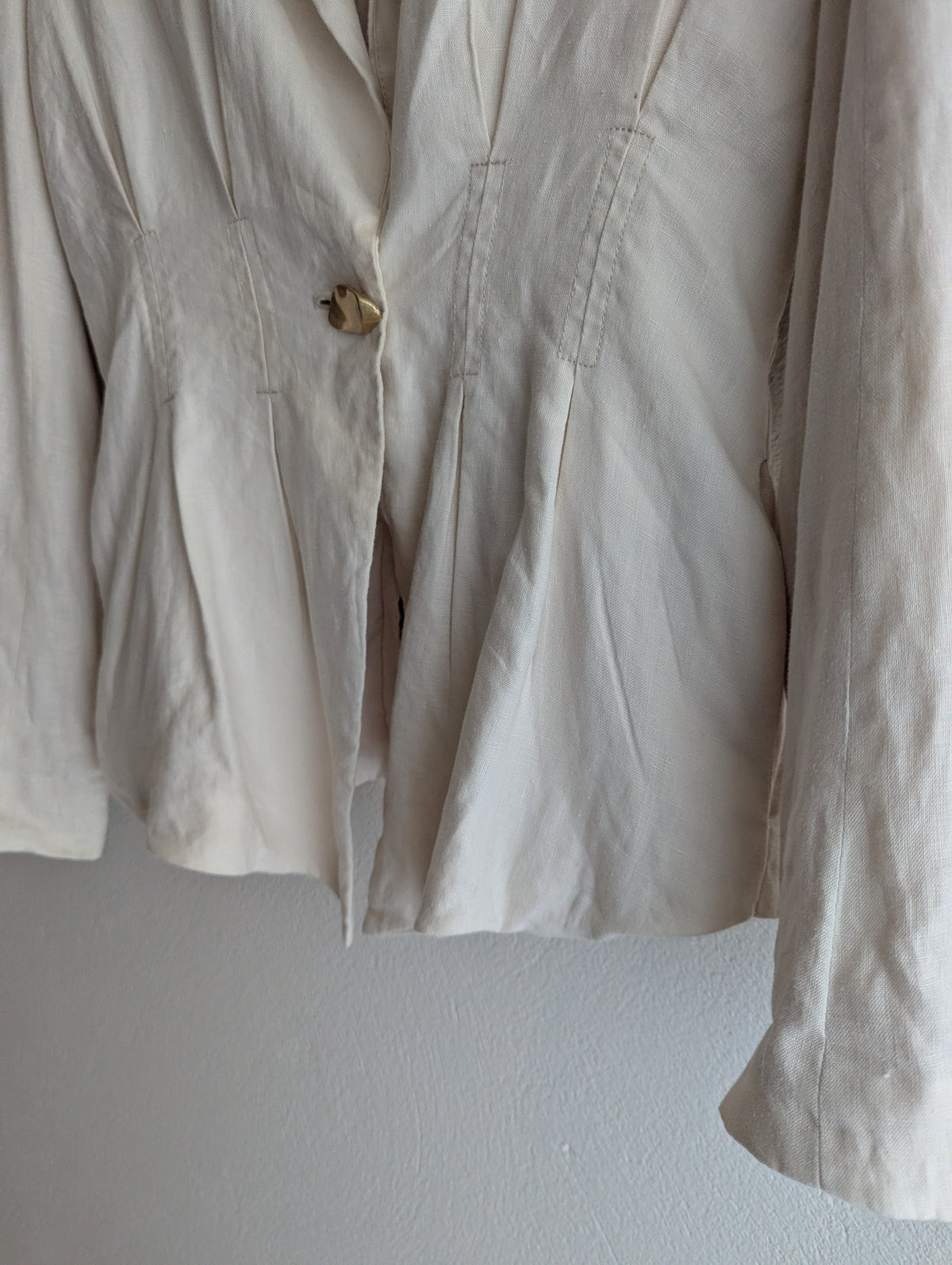 Aje Natural Linen Blazer Jacket