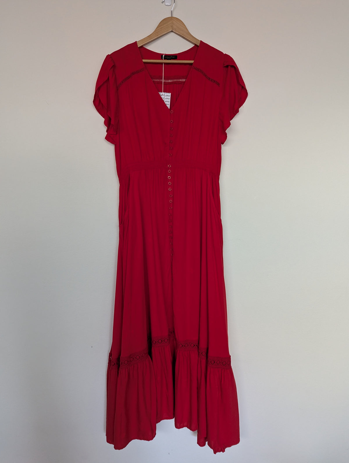 Caroline Morgan Red Maxi Dress