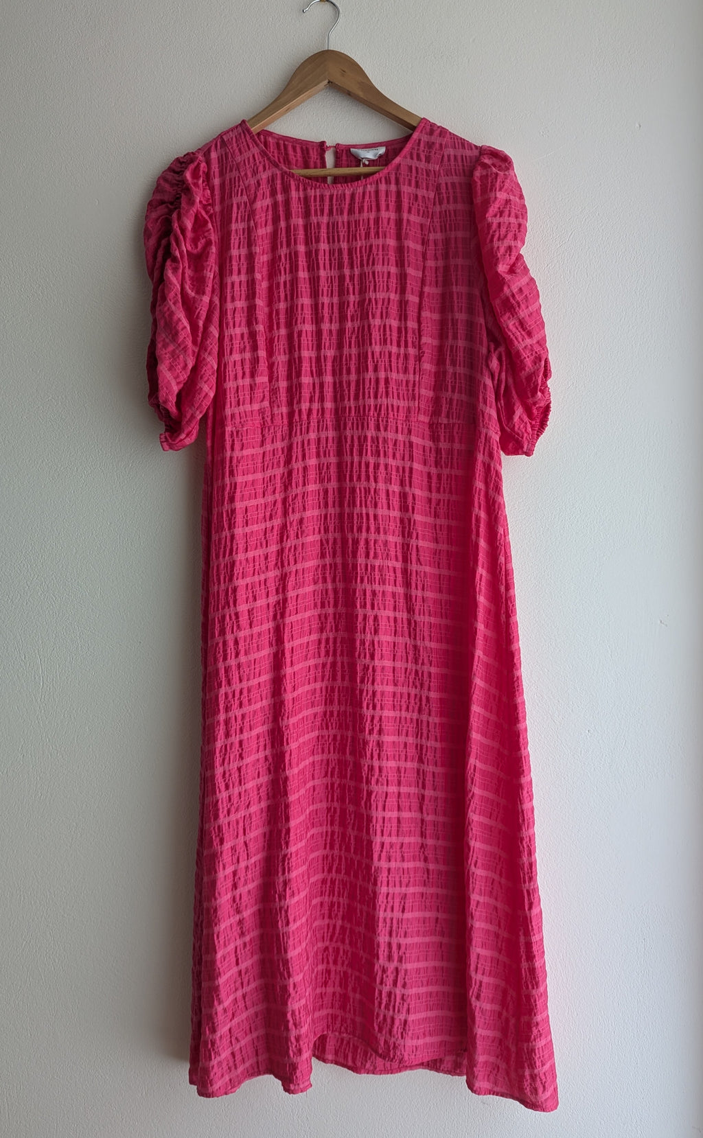 Sussan Hot Pink Plaid Maxi Dress
