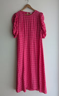 Sussan Hot Pink Plaid Maxi Dress