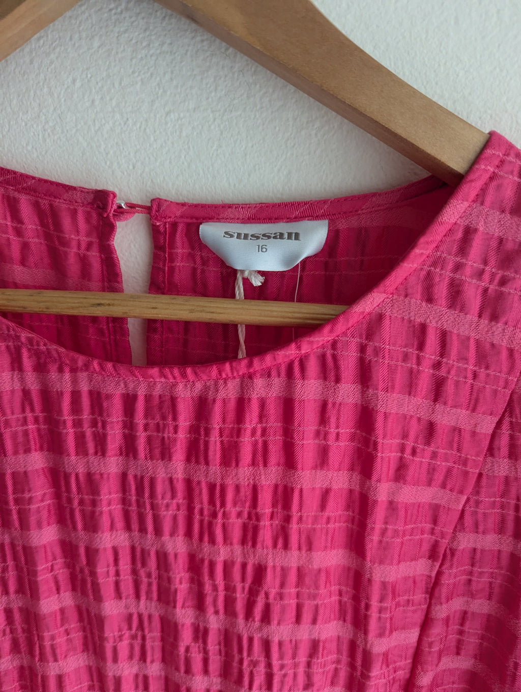 Sussan Hot Pink Plaid Maxi Dress