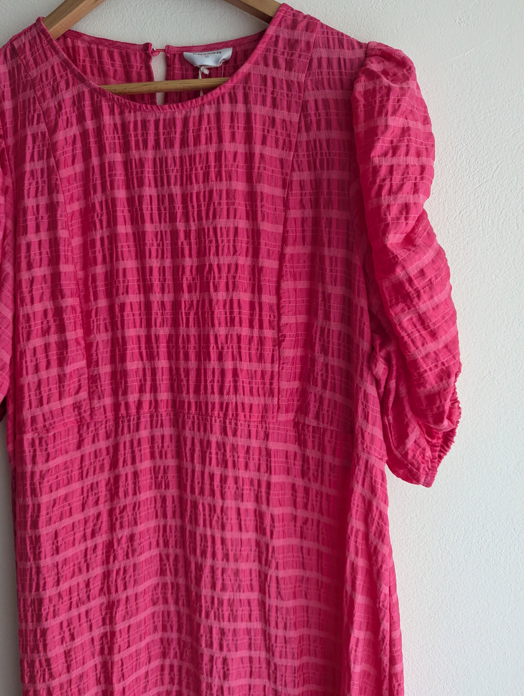 Sussan Hot Pink Plaid Maxi Dress