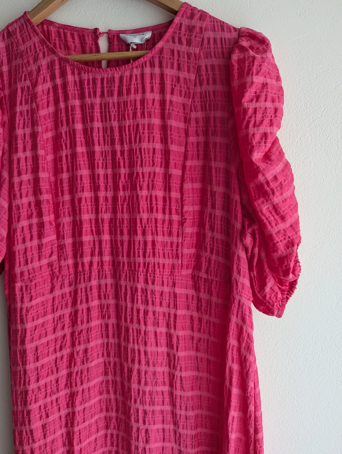 Sussan Hot Pink Plaid Maxi Dress