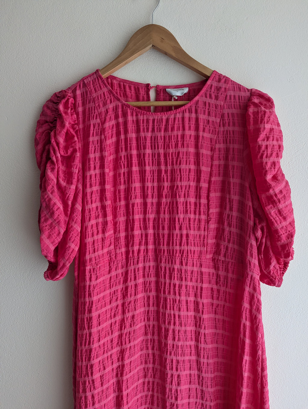 Sussan Hot Pink Plaid Maxi Dress