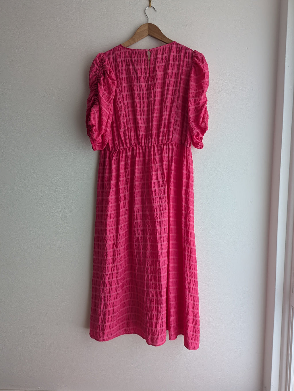 Sussan Hot Pink Plaid Maxi Dress