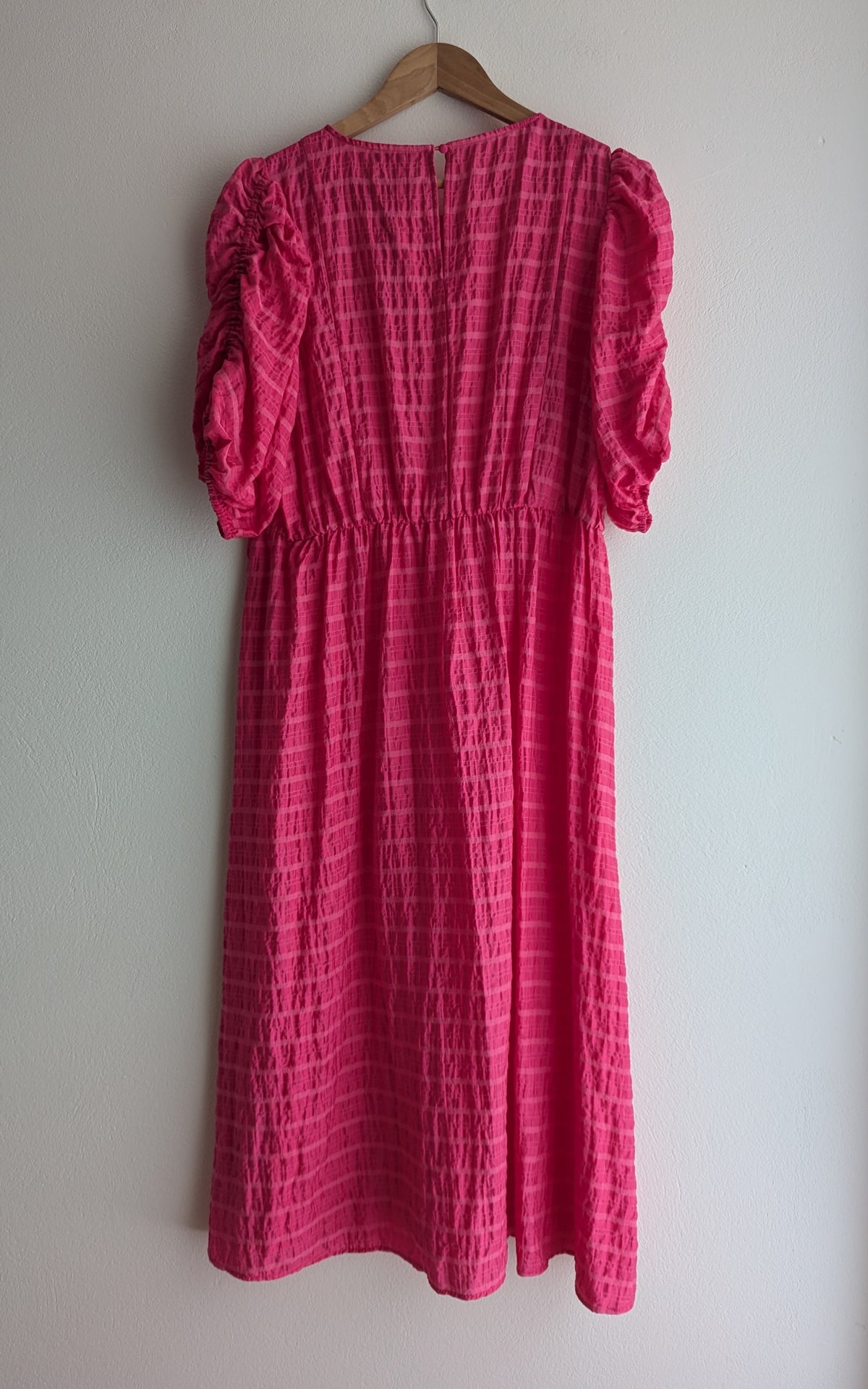 Sussan Hot Pink Plaid Maxi Dress