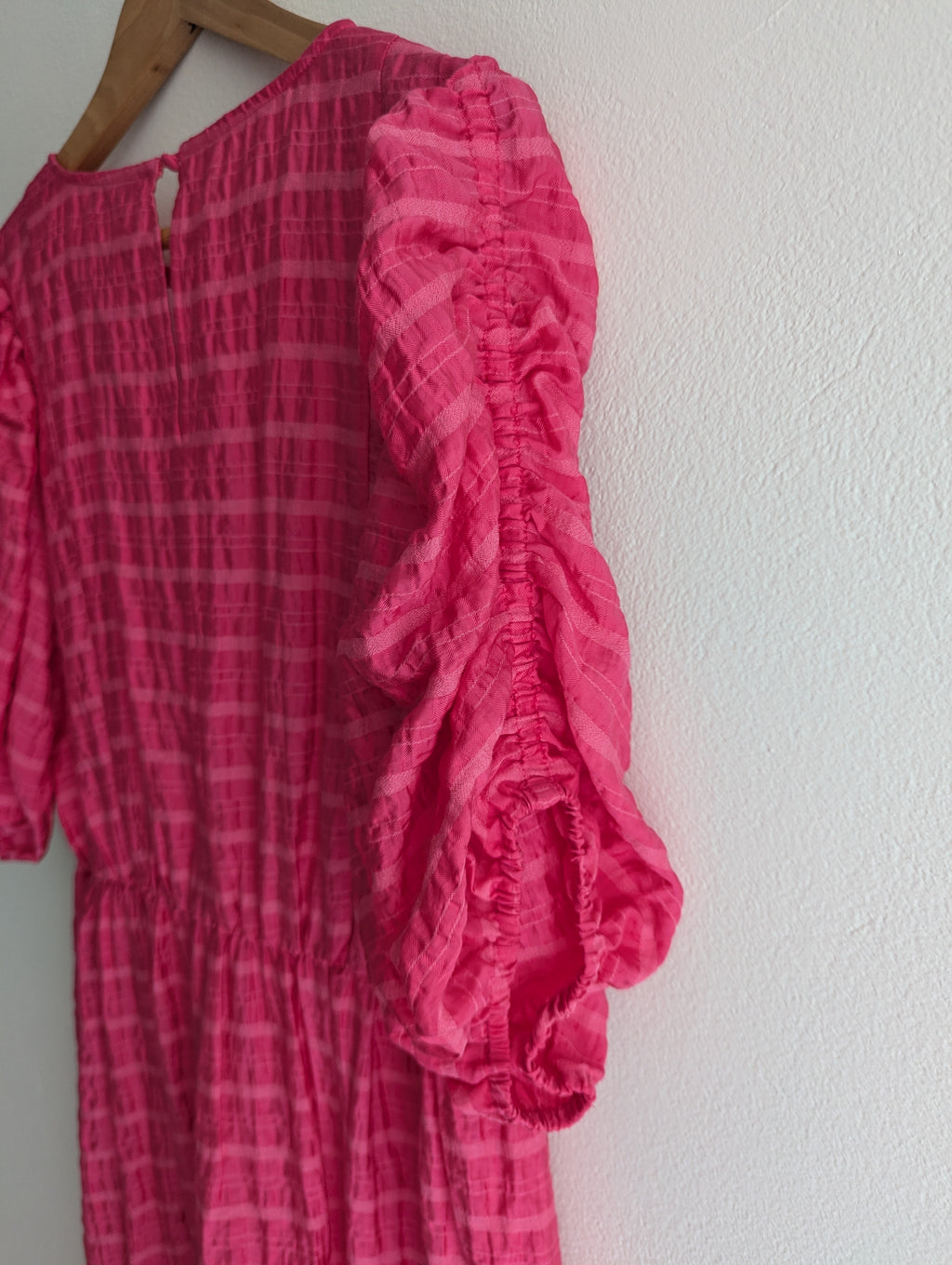 Sussan Hot Pink Plaid Maxi Dress