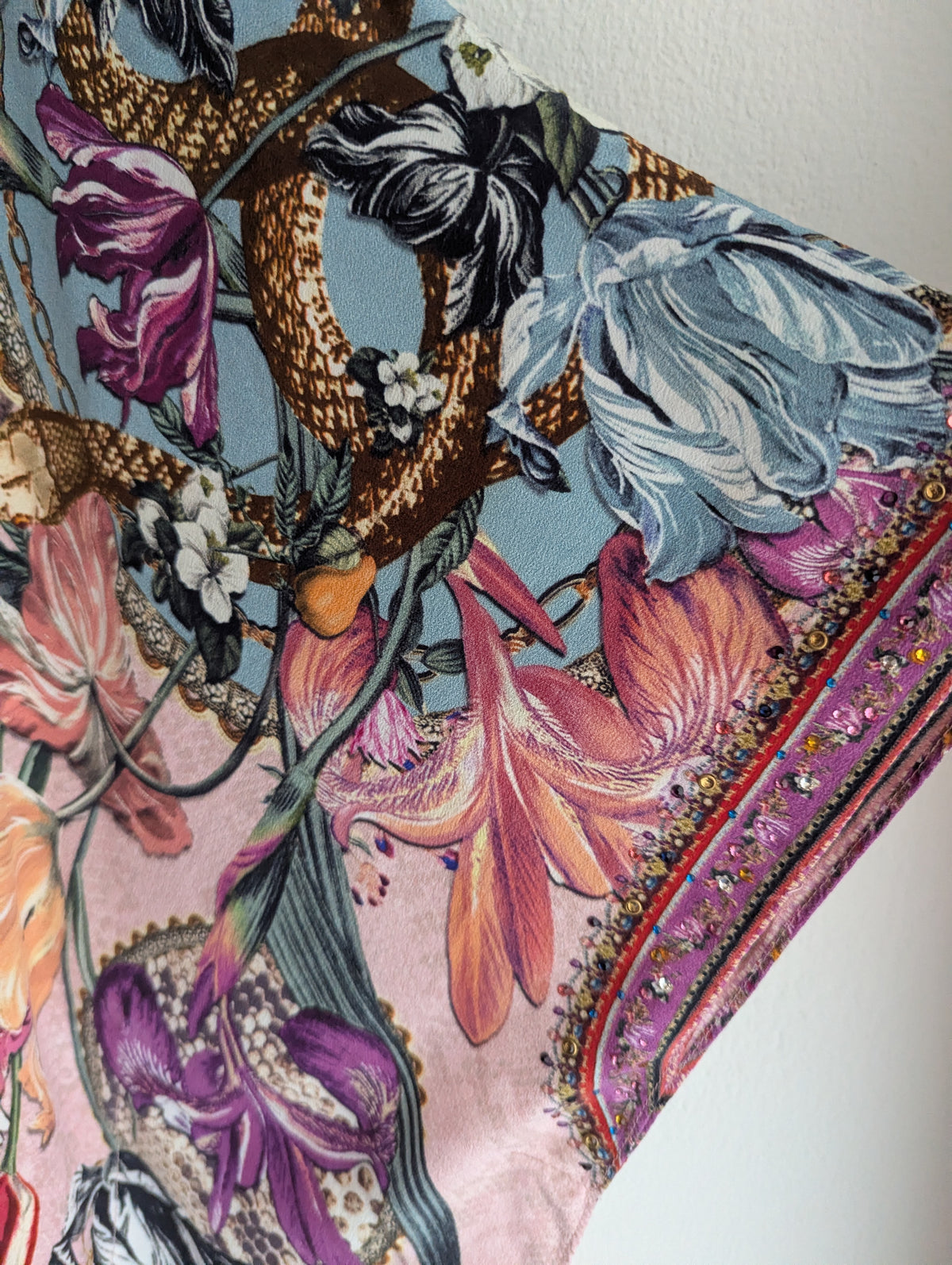 Camilla Pink Silk Maxi Kaftan Dress