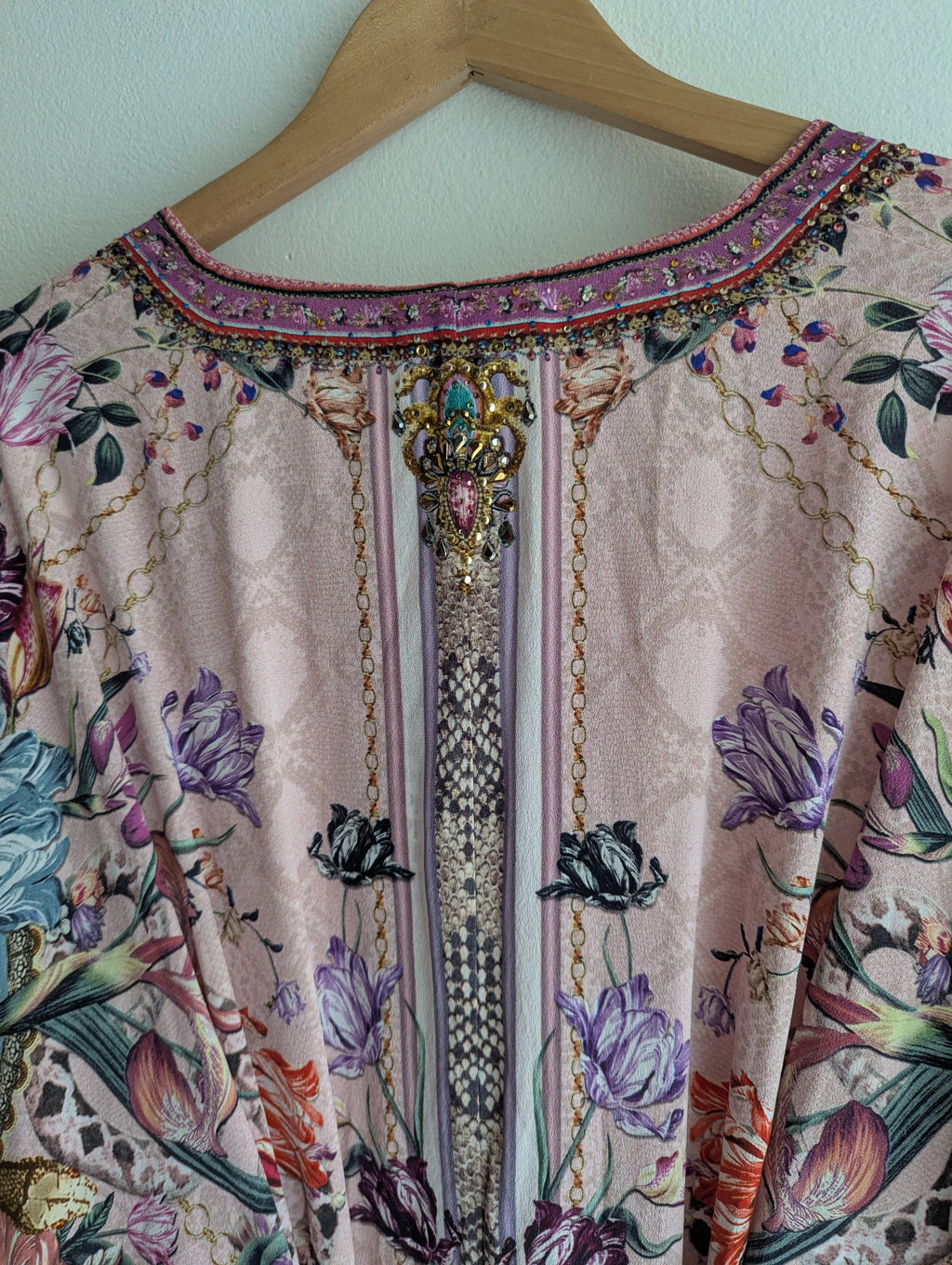 Camilla Pink Silk Maxi Kaftan Dress
