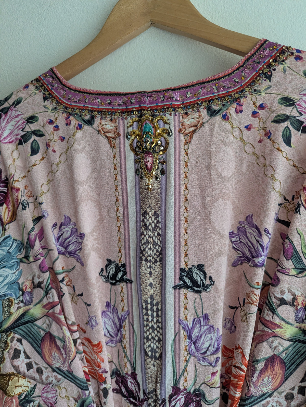 Camilla Pink Silk Maxi Kaftan Dress