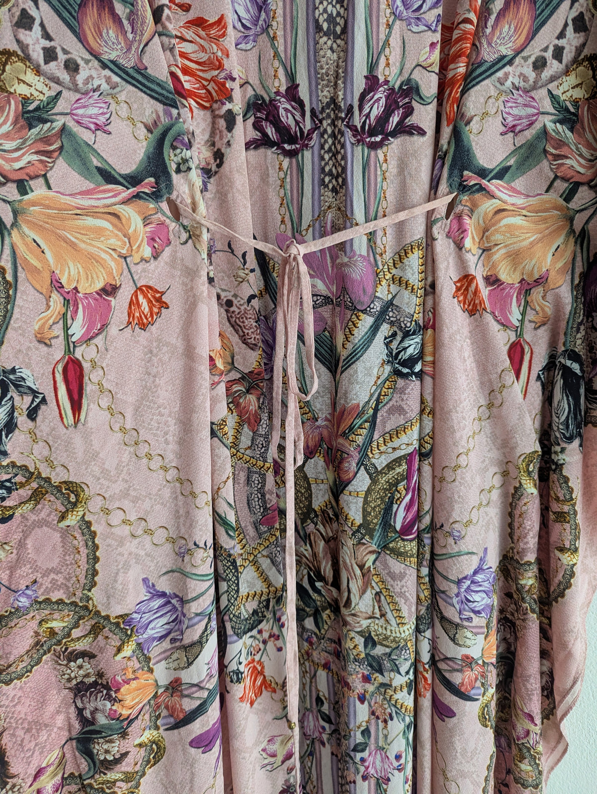 Camilla Pink Silk Maxi Kaftan Dress