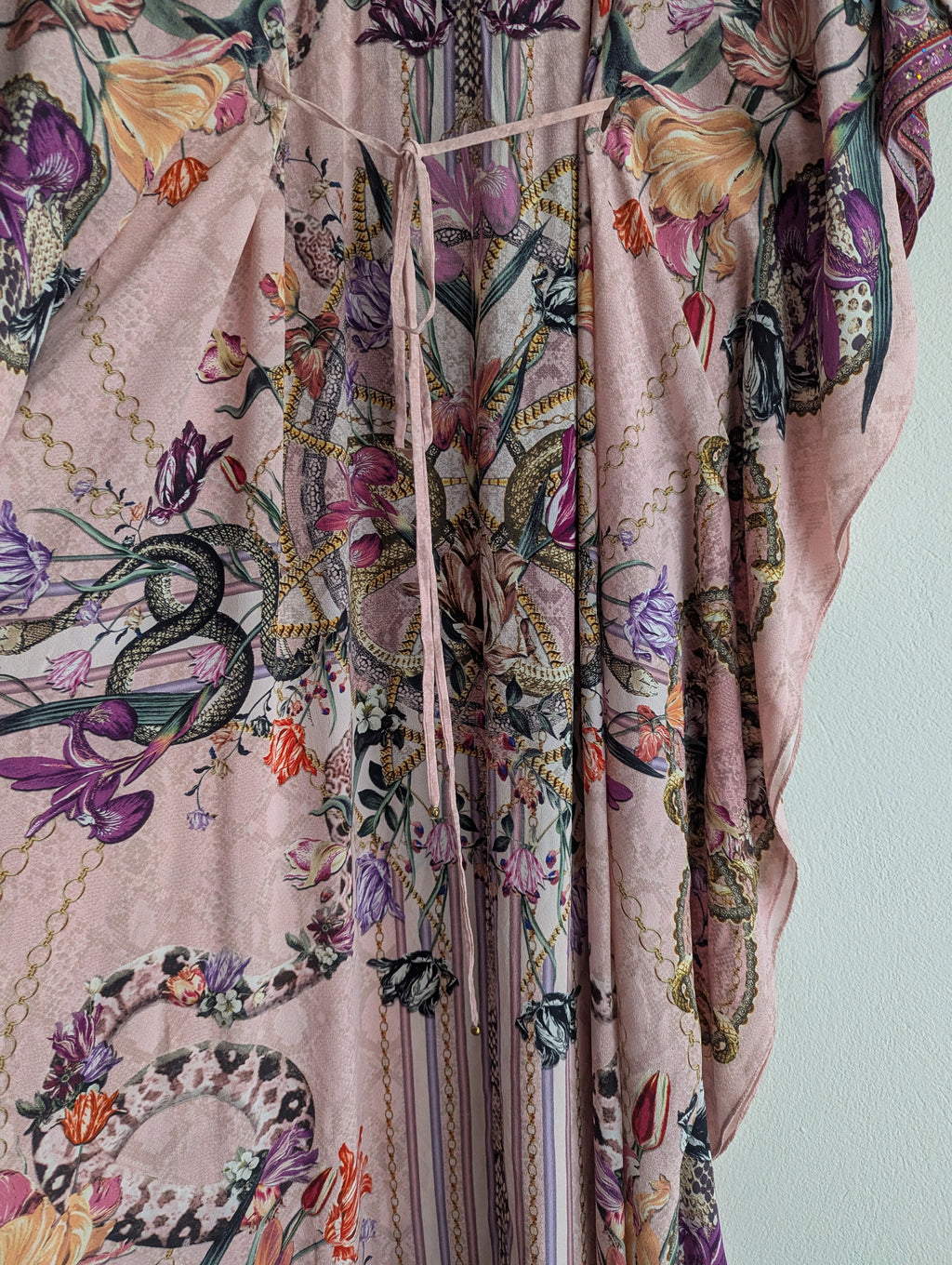 Camilla Pink Silk Maxi Kaftan Dress