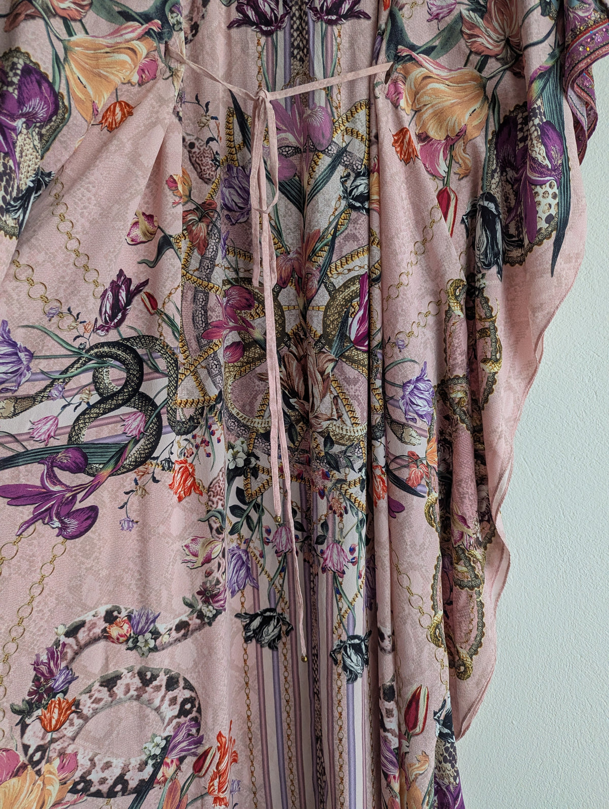 Camilla Pink Silk Maxi Kaftan Dress