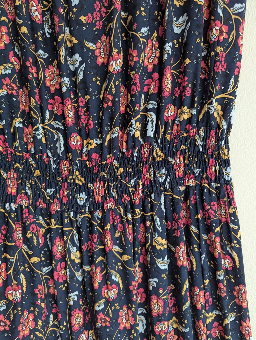 Cordelia St Navy Floral Strapless Dress