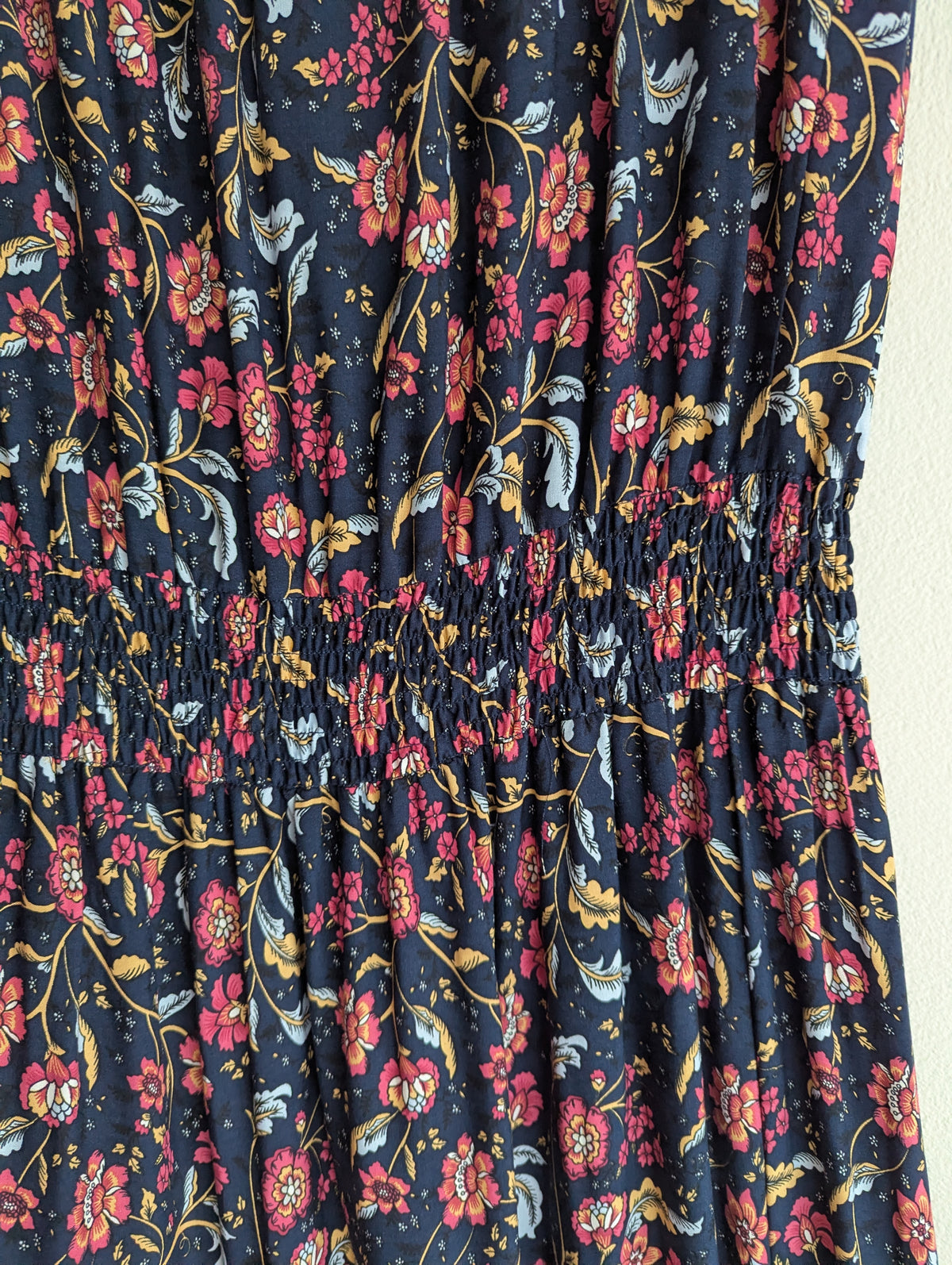 Cordelia St Navy Floral Strapless Dress