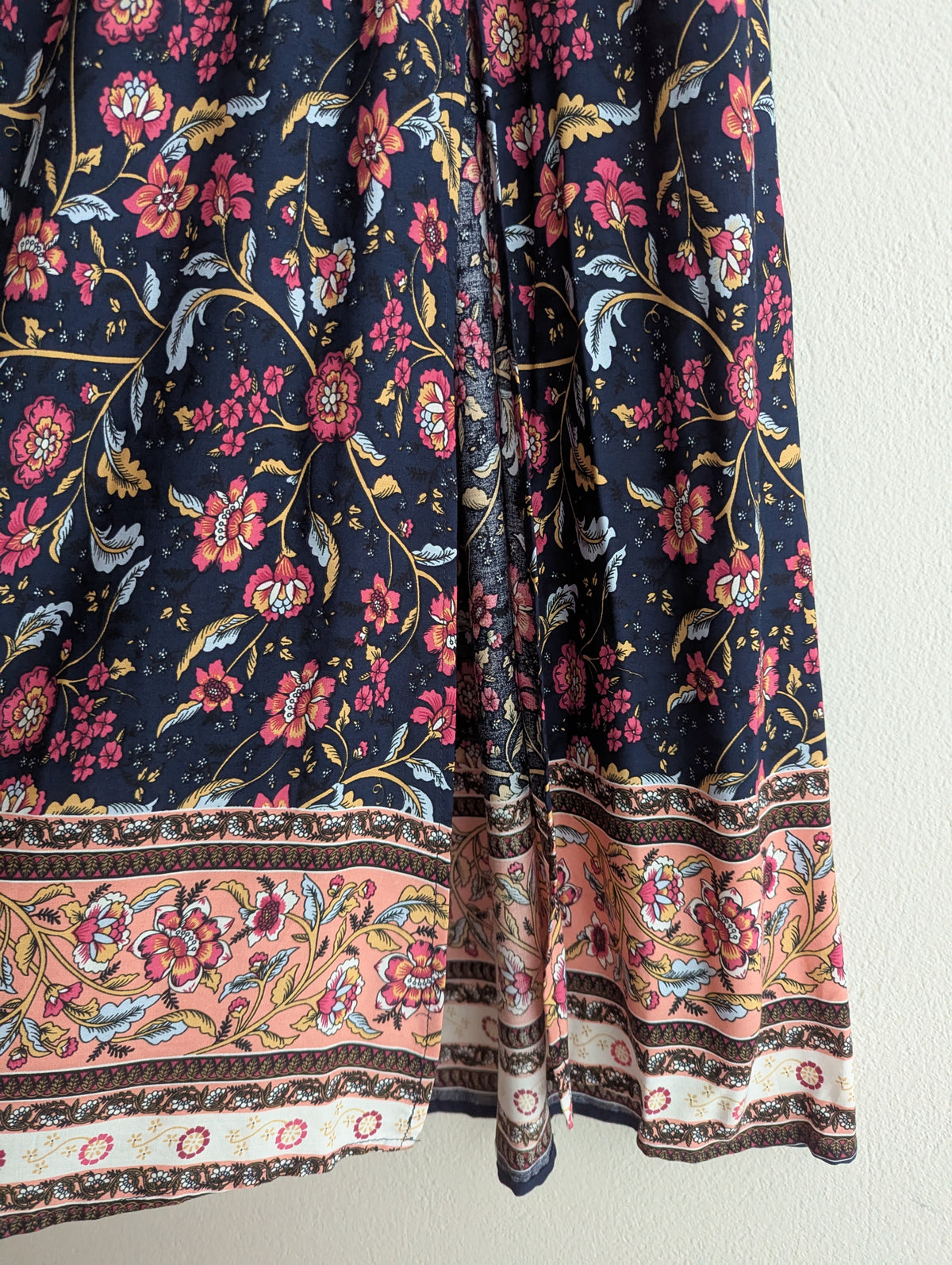 Cordelia St Navy Floral Strapless Dress