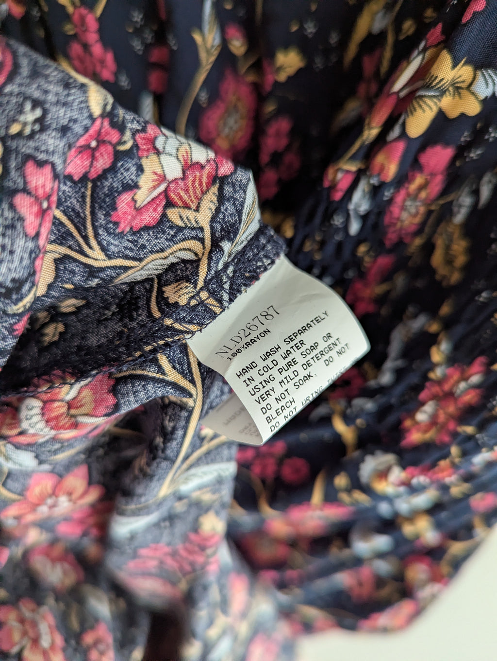 Cordelia St Navy Floral Strapless Dress