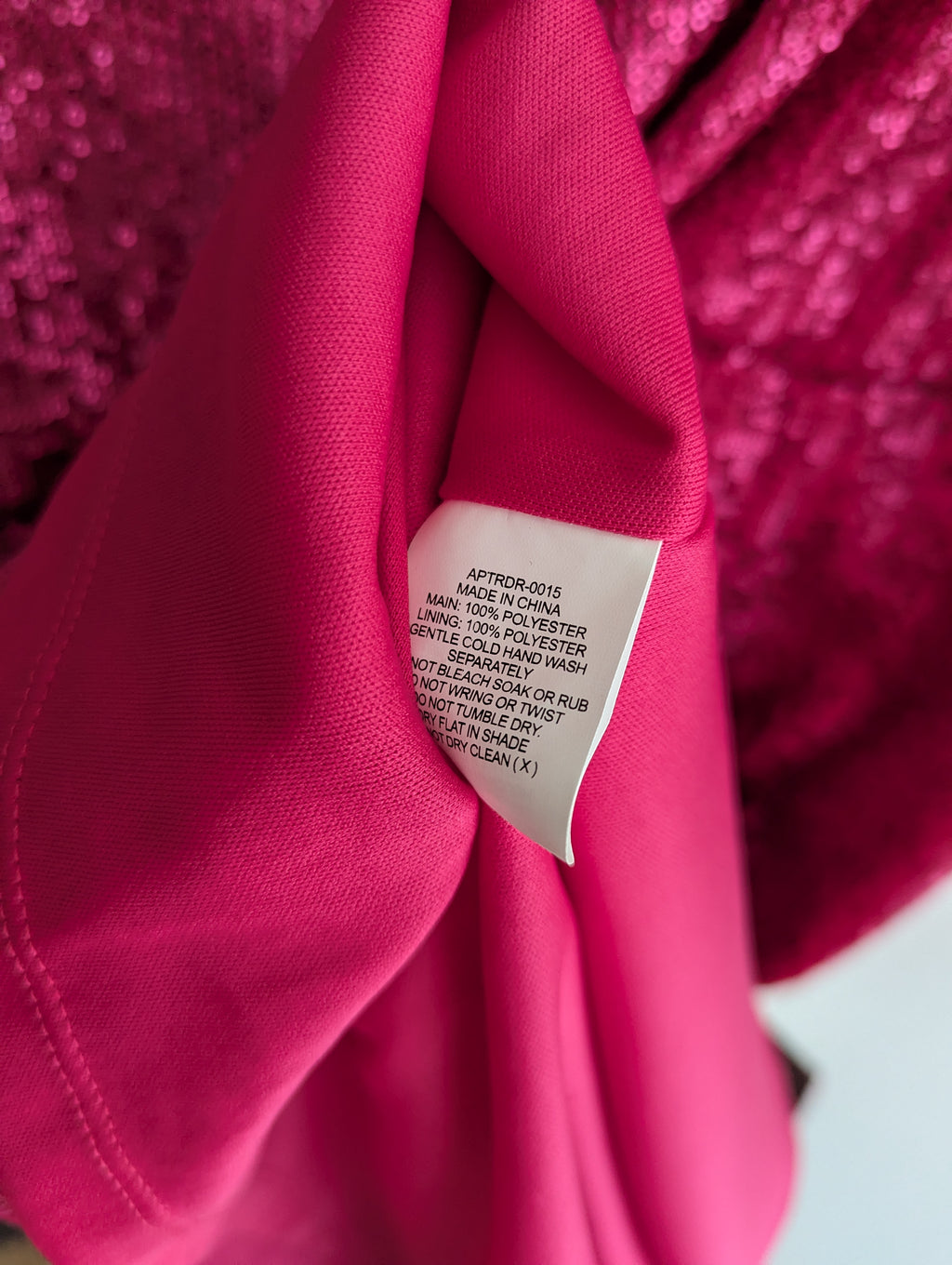 Montique Hot Pink Sequin Midi Dress