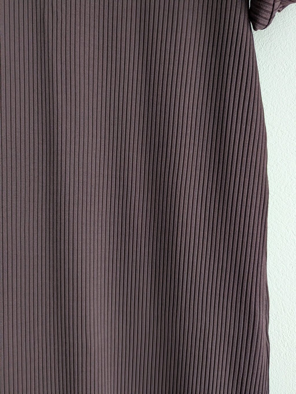 Bianca Spender Brown Ribbed Maxi Dress