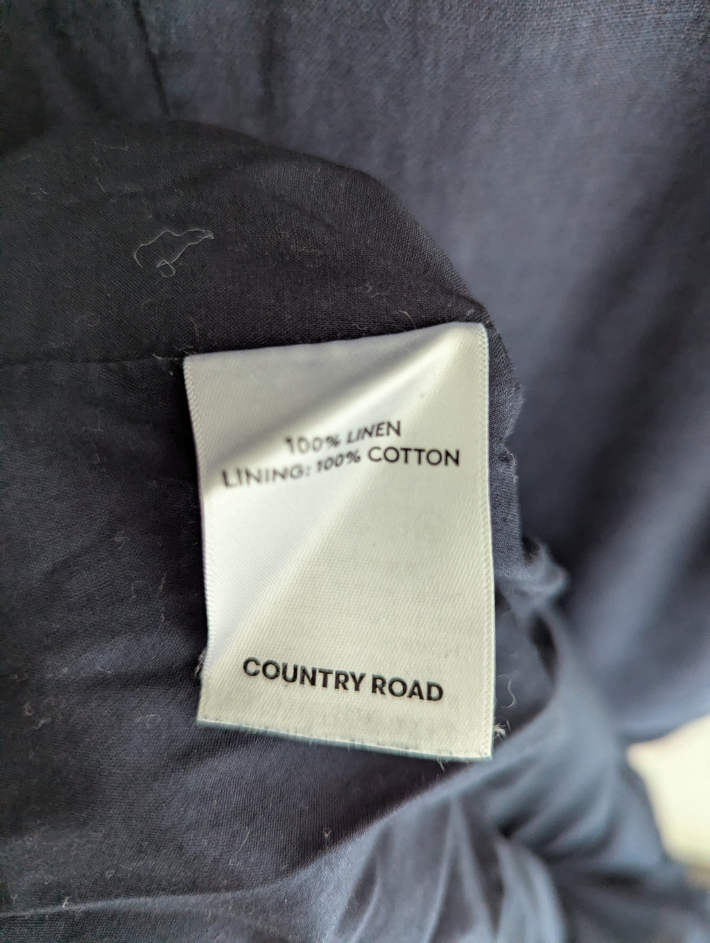 Country Road Navy Linen Shift Dress